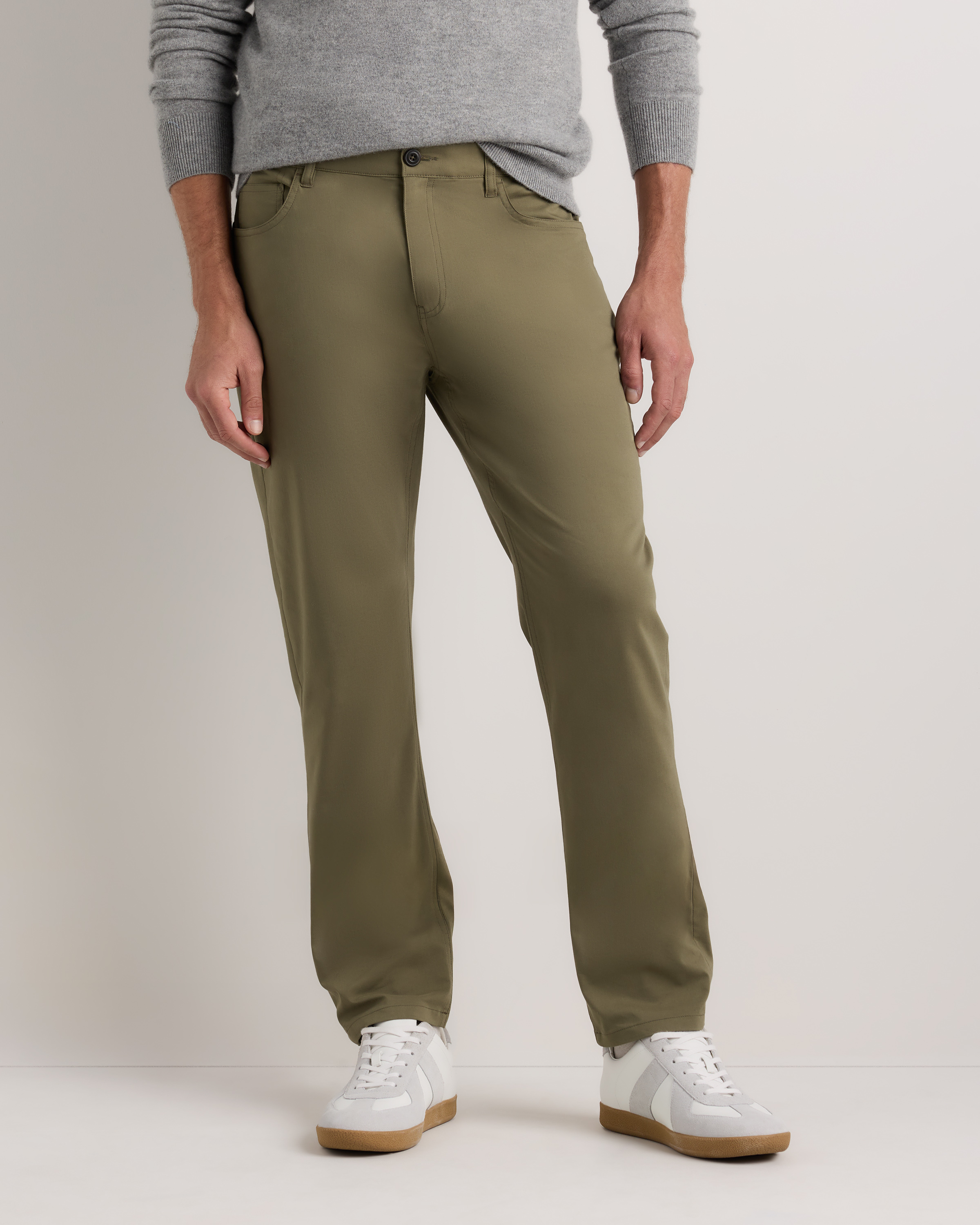 Bayberry Olive Organic Cotton Coolmax® Chino
