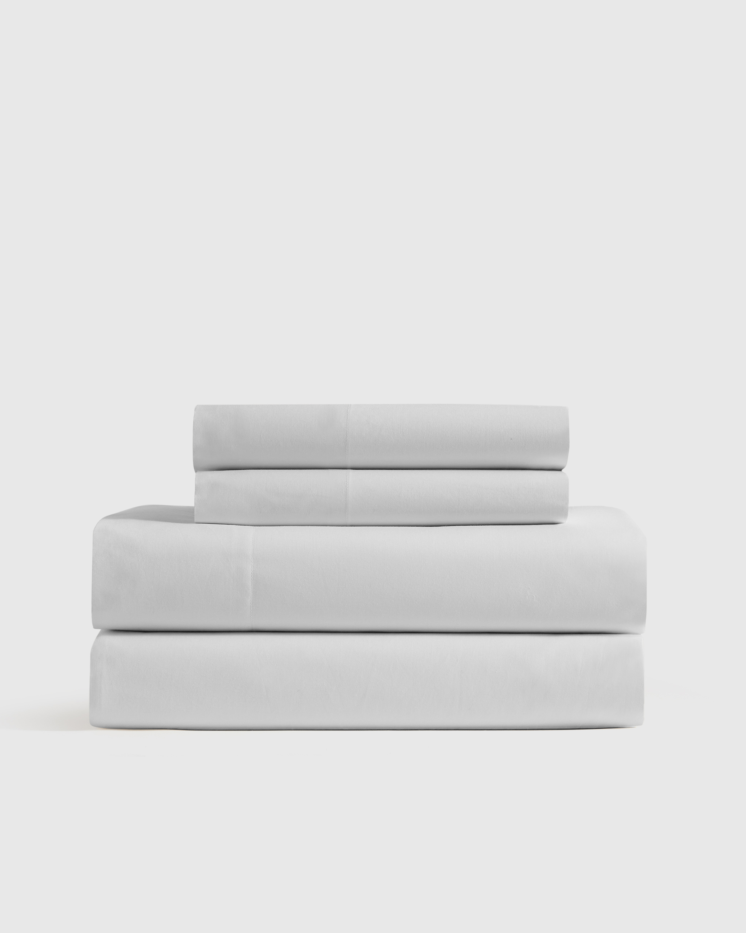 Light Grey Organic Crisp Percale Sheet Set