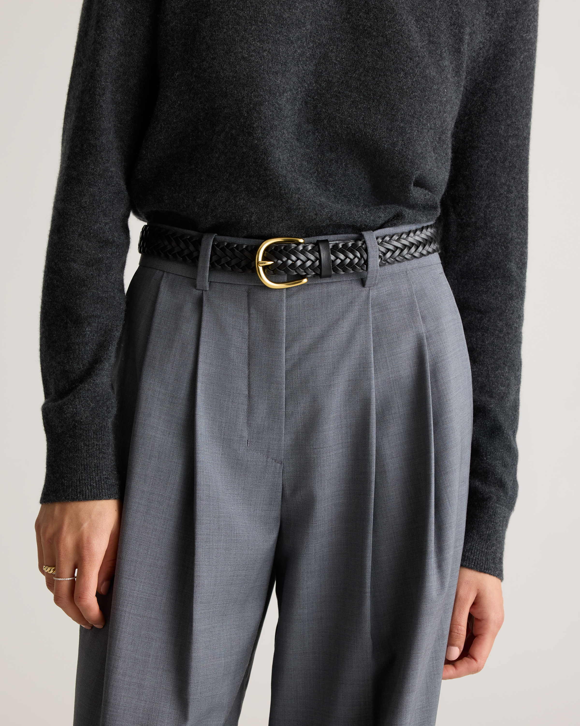 Sofia European Leather Skinny Belt