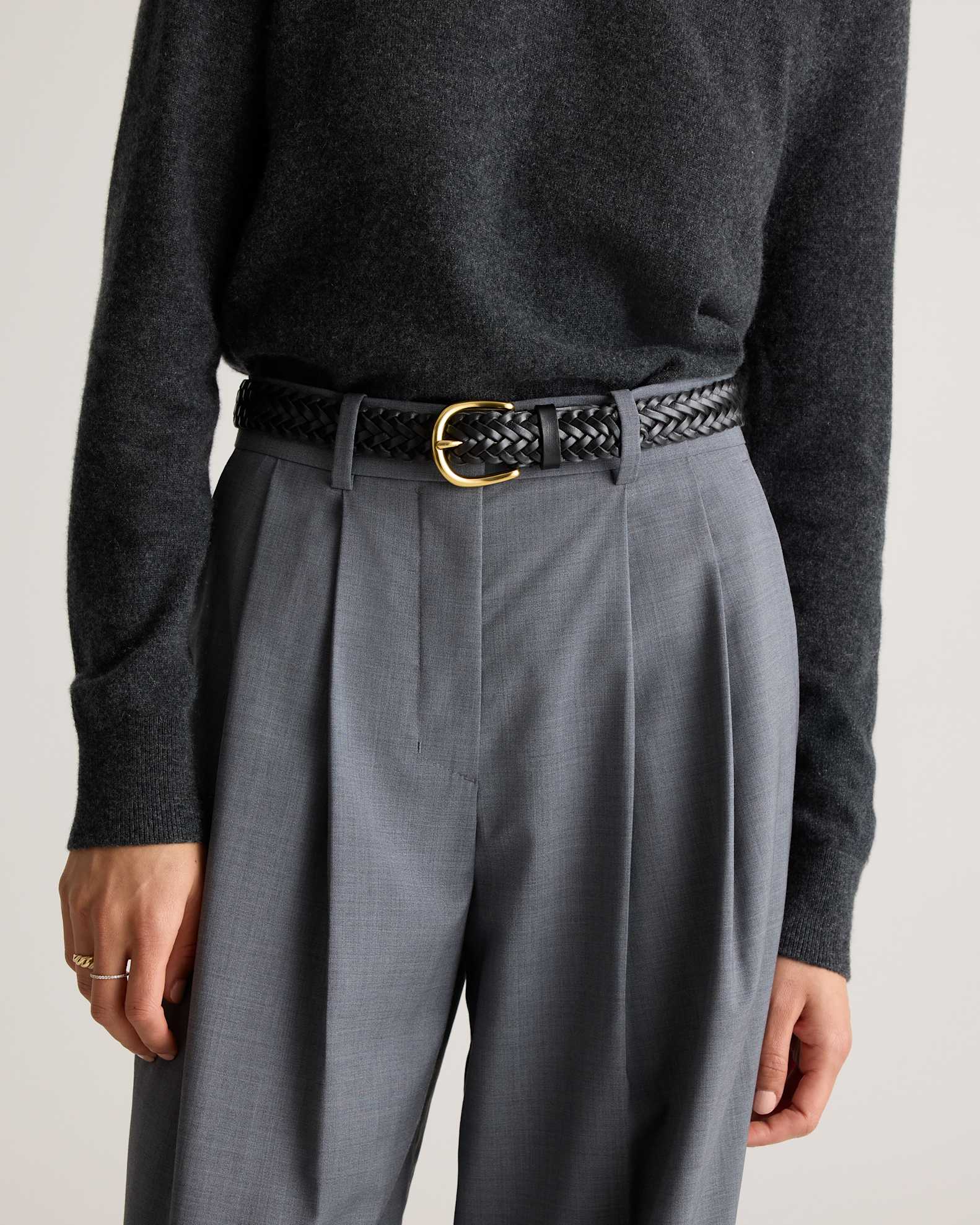 Sofia European Leather Skinny Belt