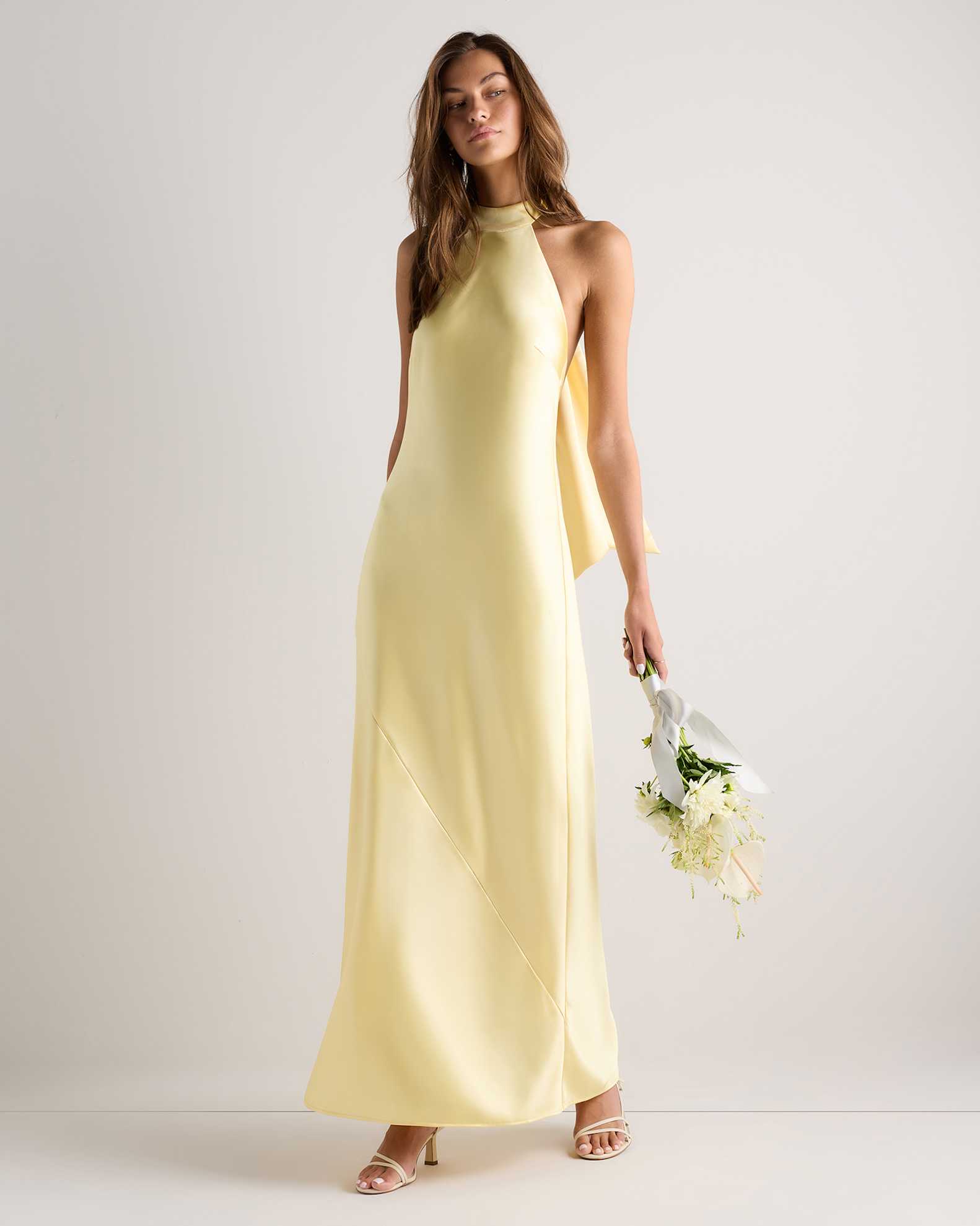 pastel yellow maxi dress Brittany Chiffon Maxi Dress
