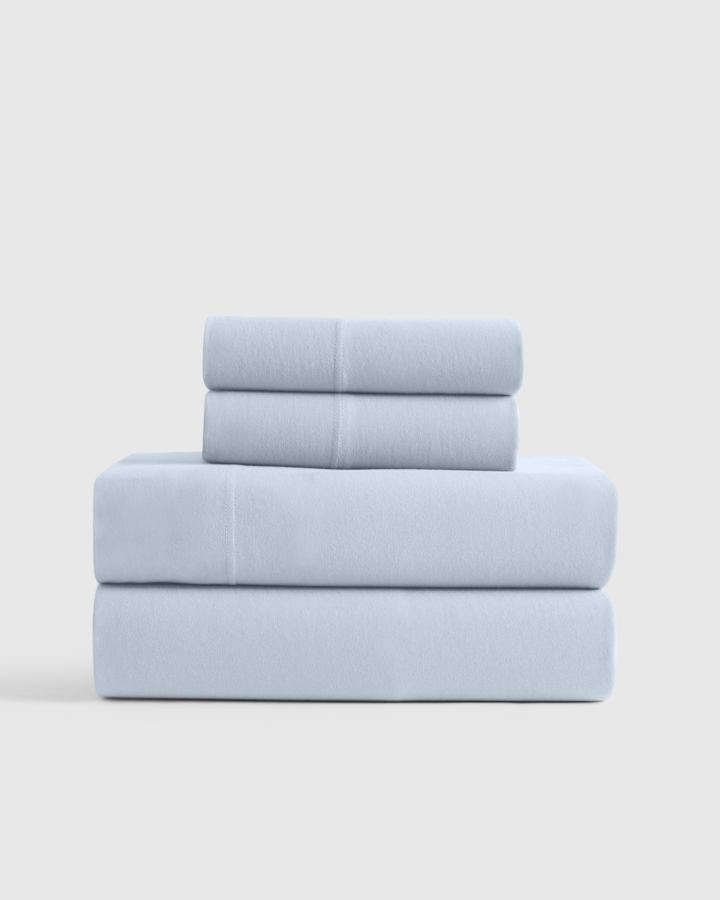 Light Blue Organic Jersey Sheet Set