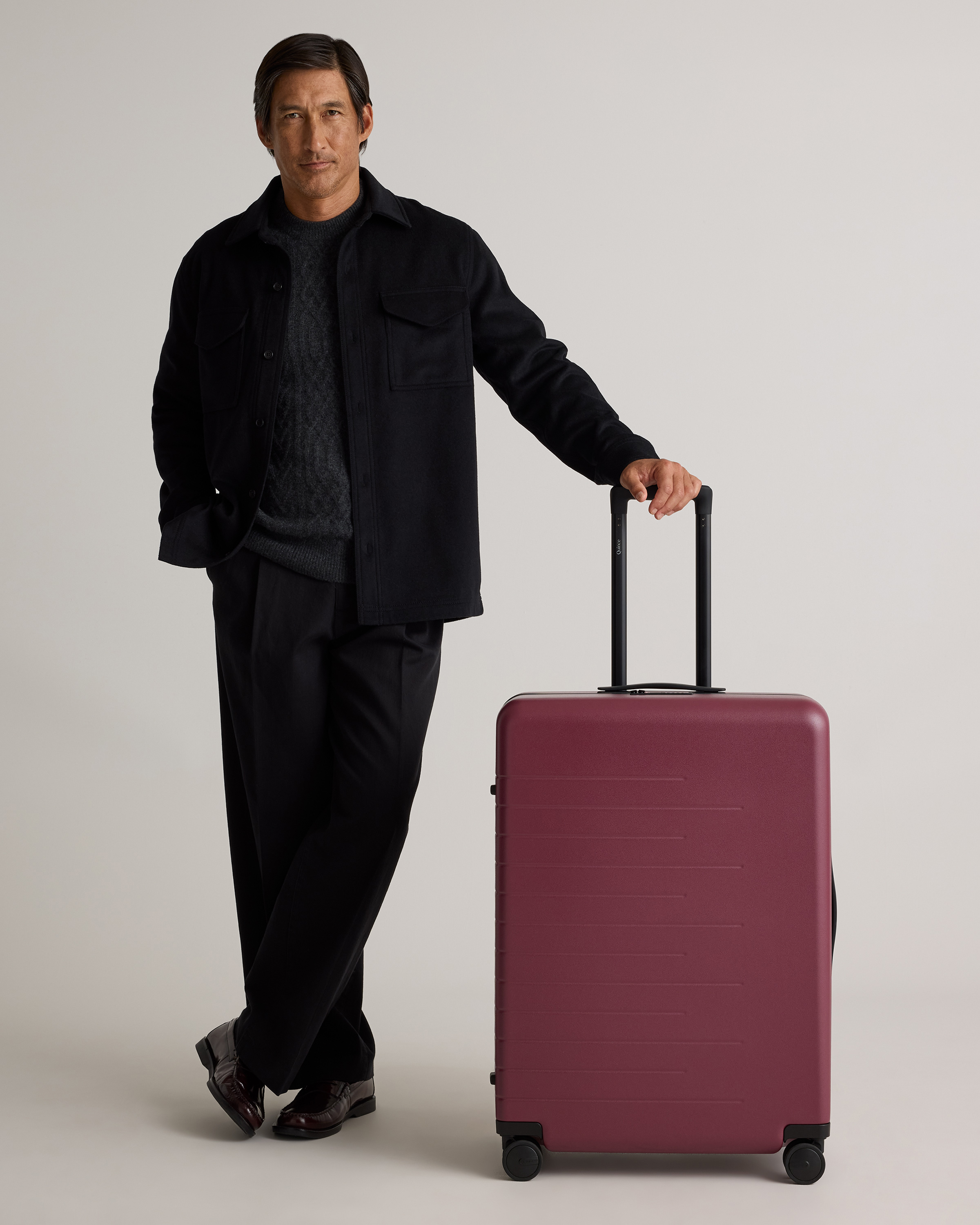 Expandable Large Check-In Suitcase in Wine | Quince Canada