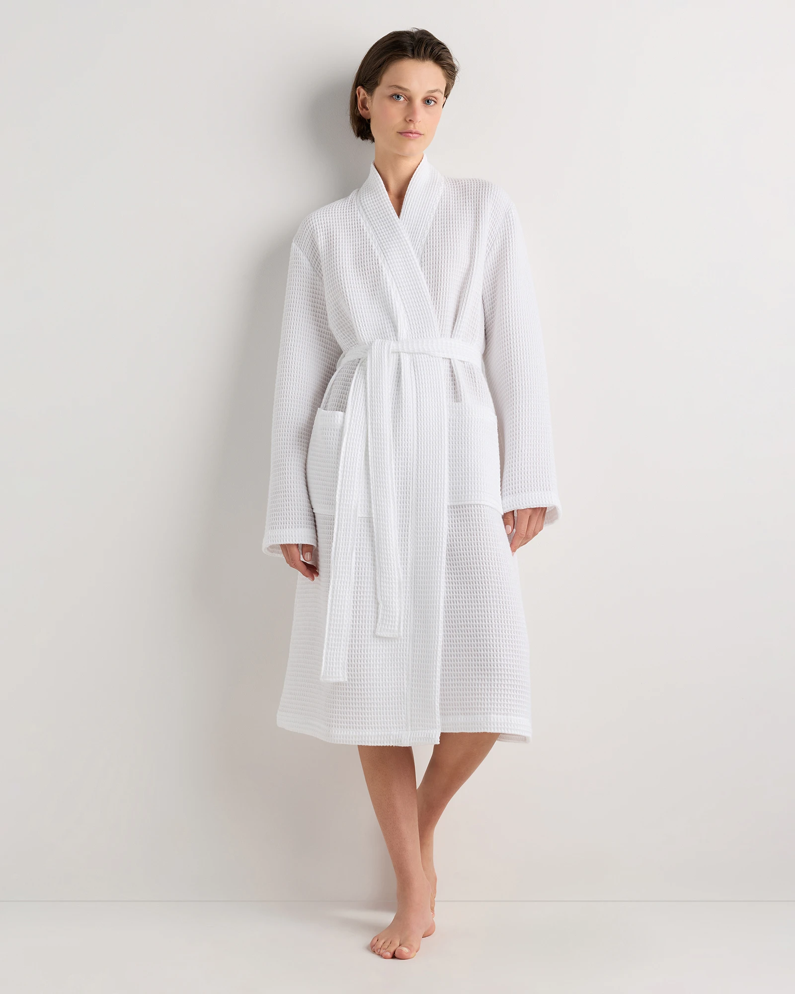 Organic Turkish Waffle Robe - Birch, XS