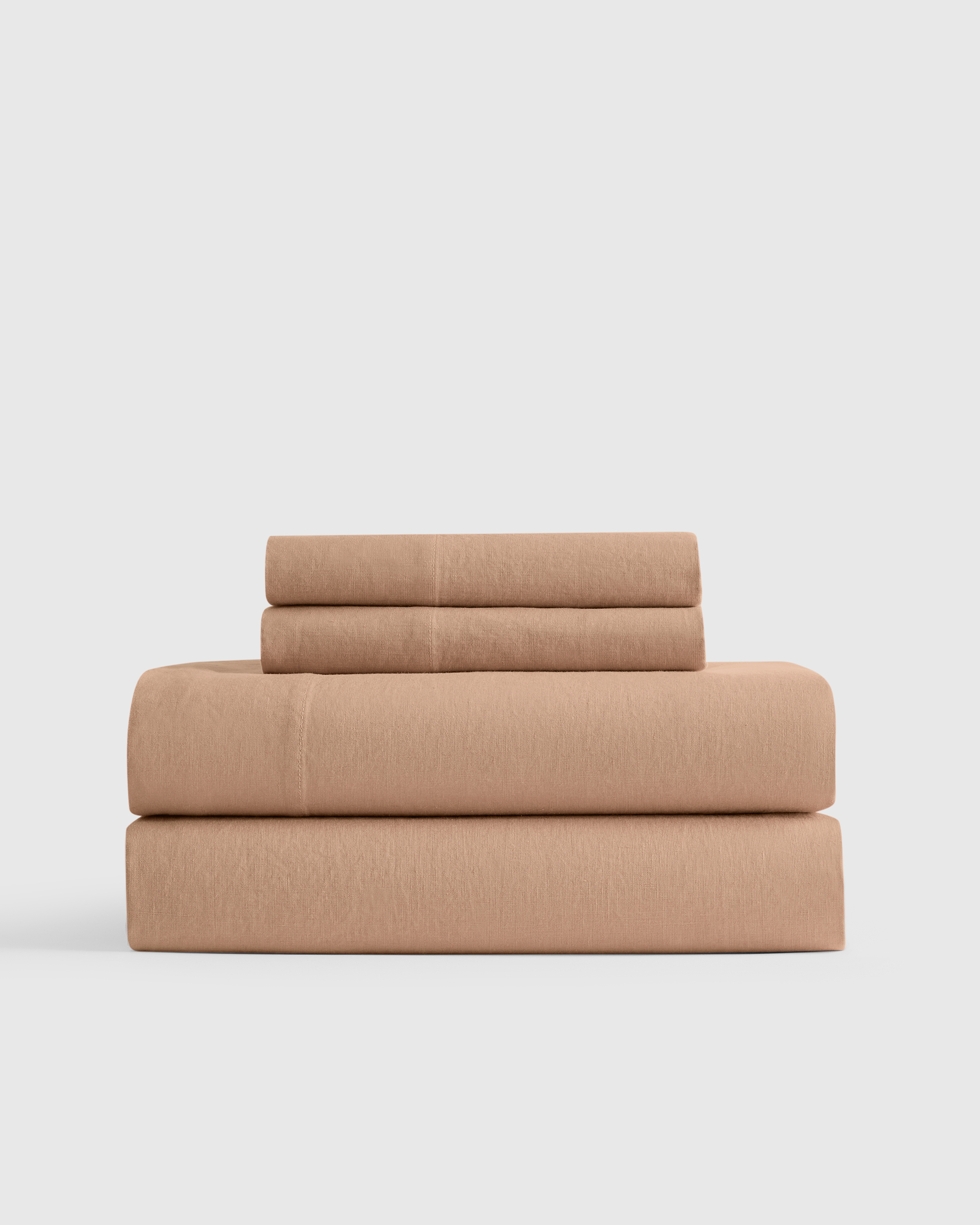 Latte European Linen Sheet Set