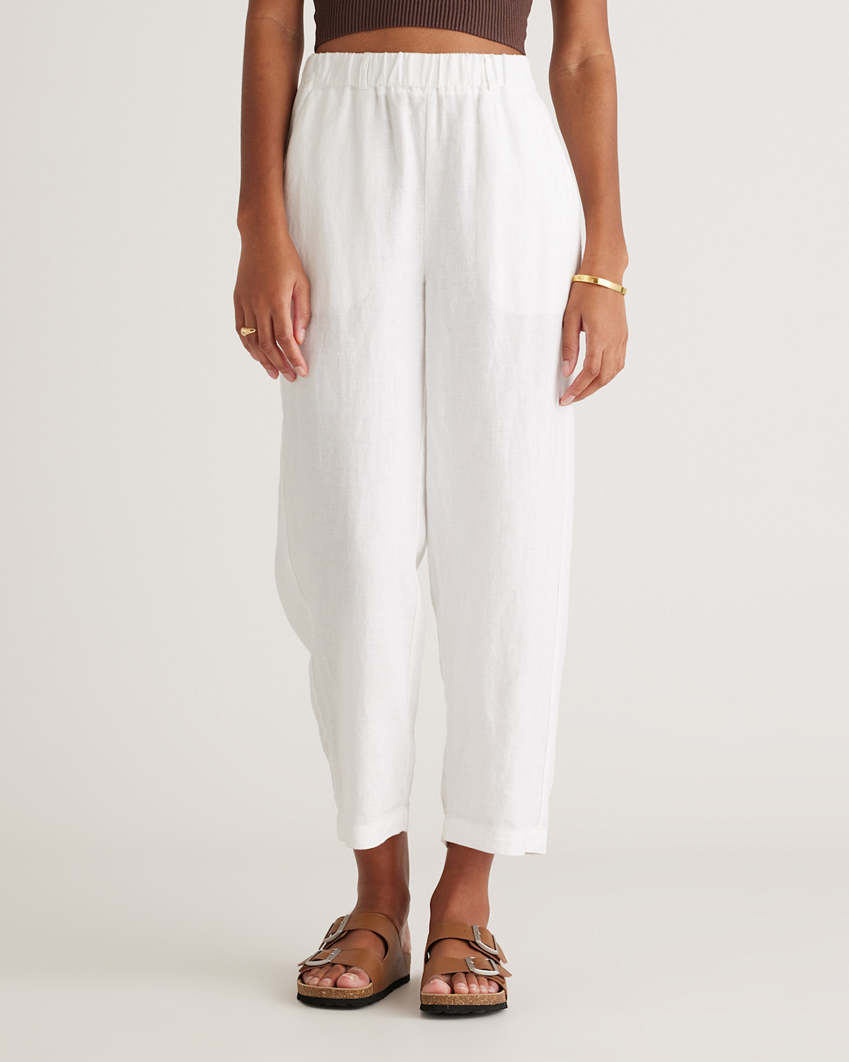 100% European Linen Pants in White