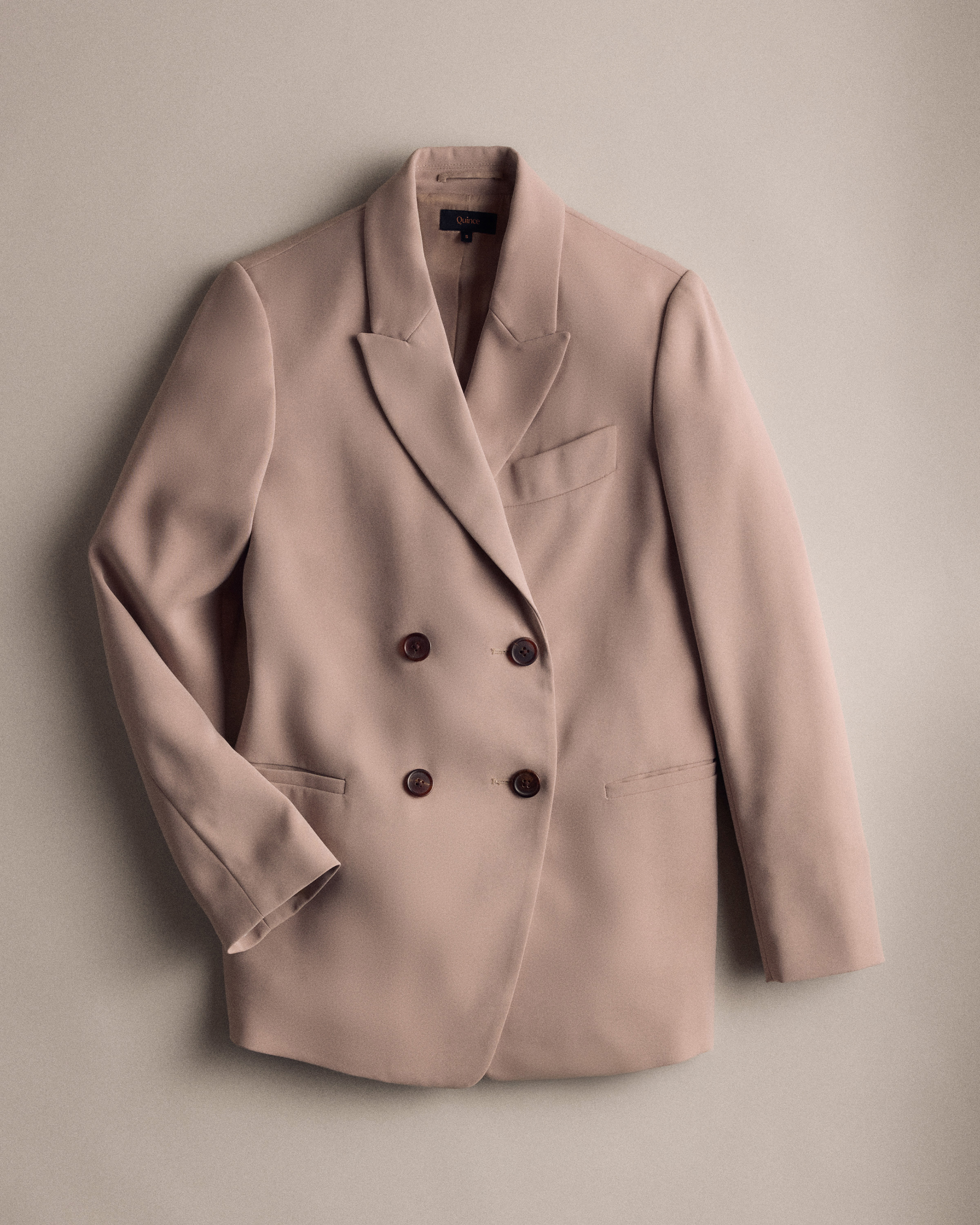 Morel Stretch Crepe Relaxed Double-Breasted Blazer