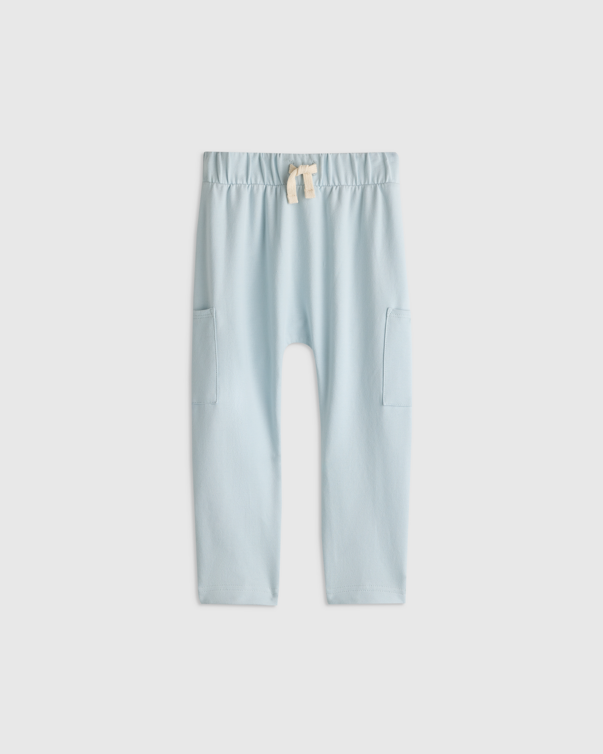 Soft Blue Organic Cotton French Terry Pocket Pants