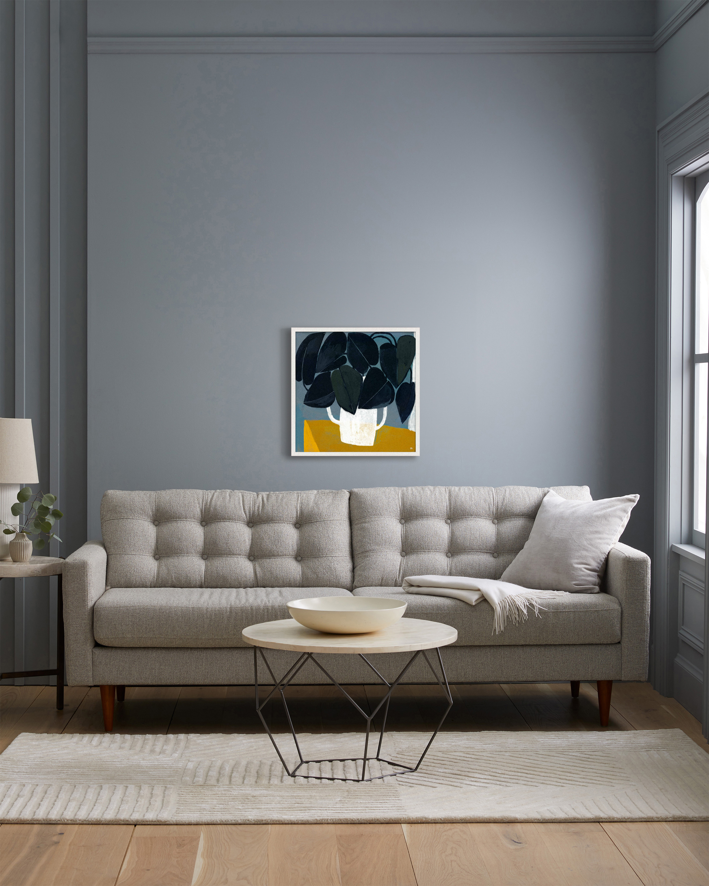 Blue Interior white 20X20