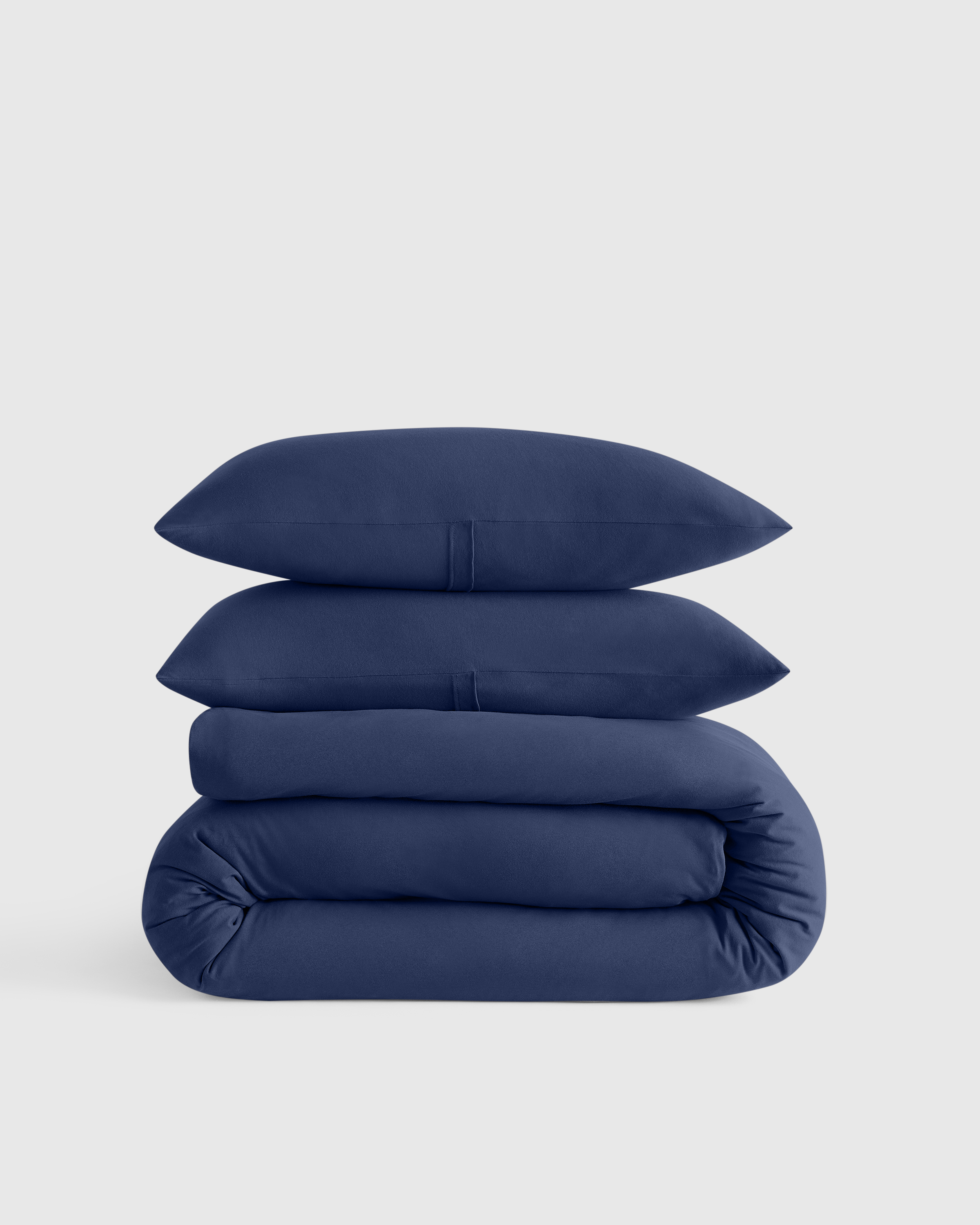 Navy Organic Jersey Duvet Cover Set