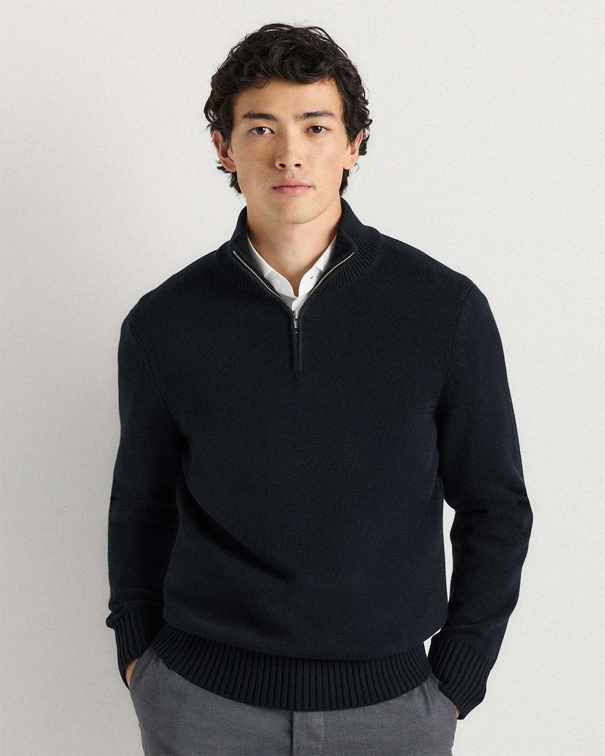 Men's Organic Cotton Quarter-Zip Sweater