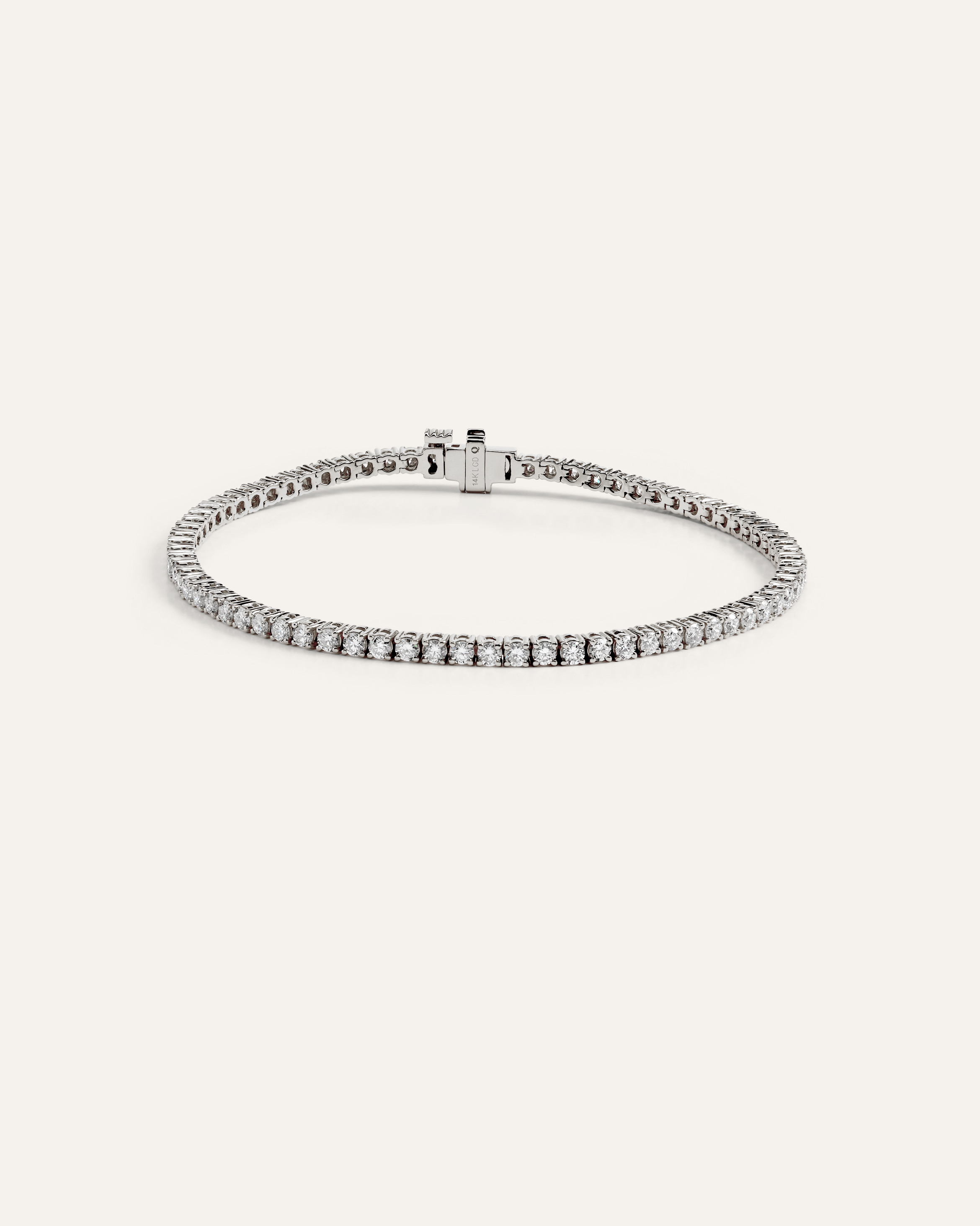 White Gold 14K Gold Lab Grown Diamond Tennis Bracelet
