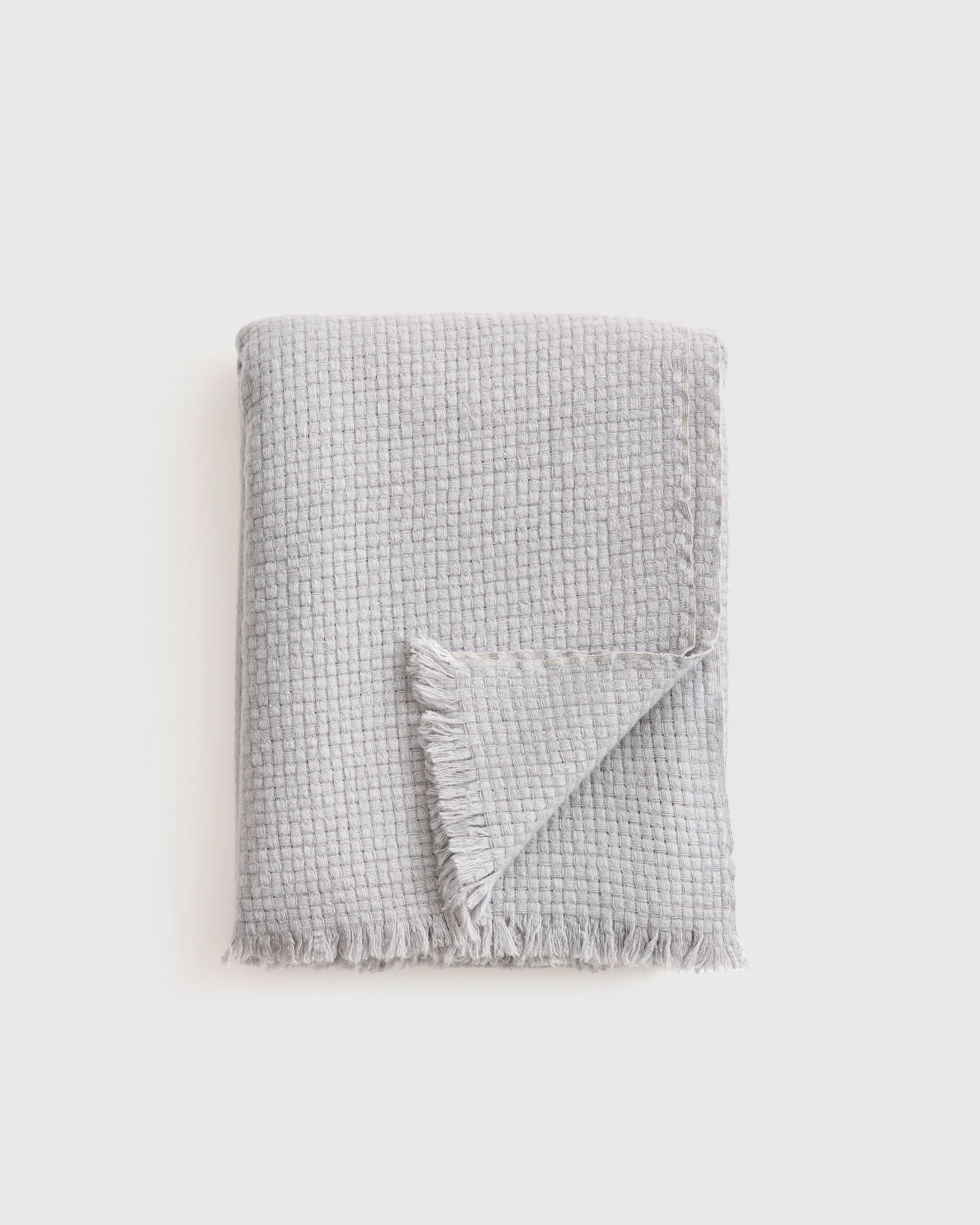 Blue Fog Ultra Luxe Basketweave Throw
