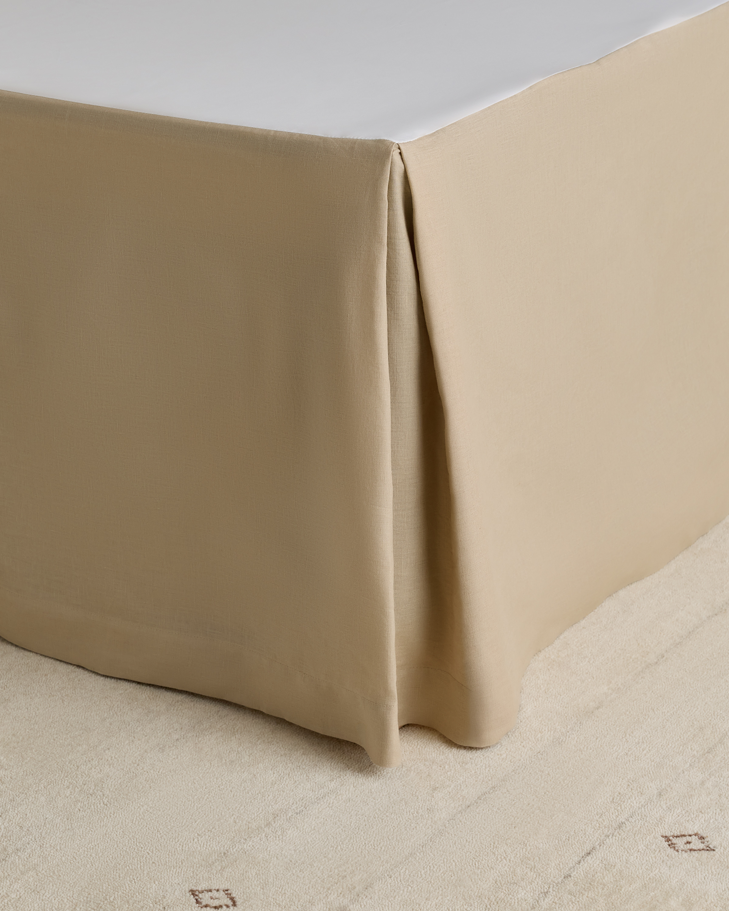 Toffee European Linen Bed Skirt