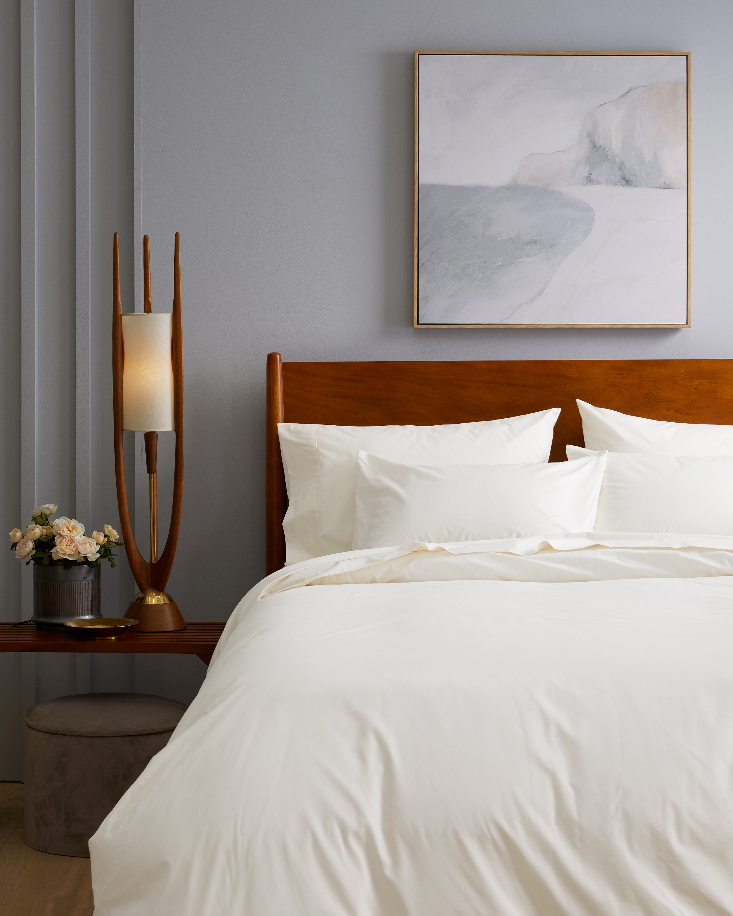 Classic Organic Percale Duvet Cover - Thumbnail 5