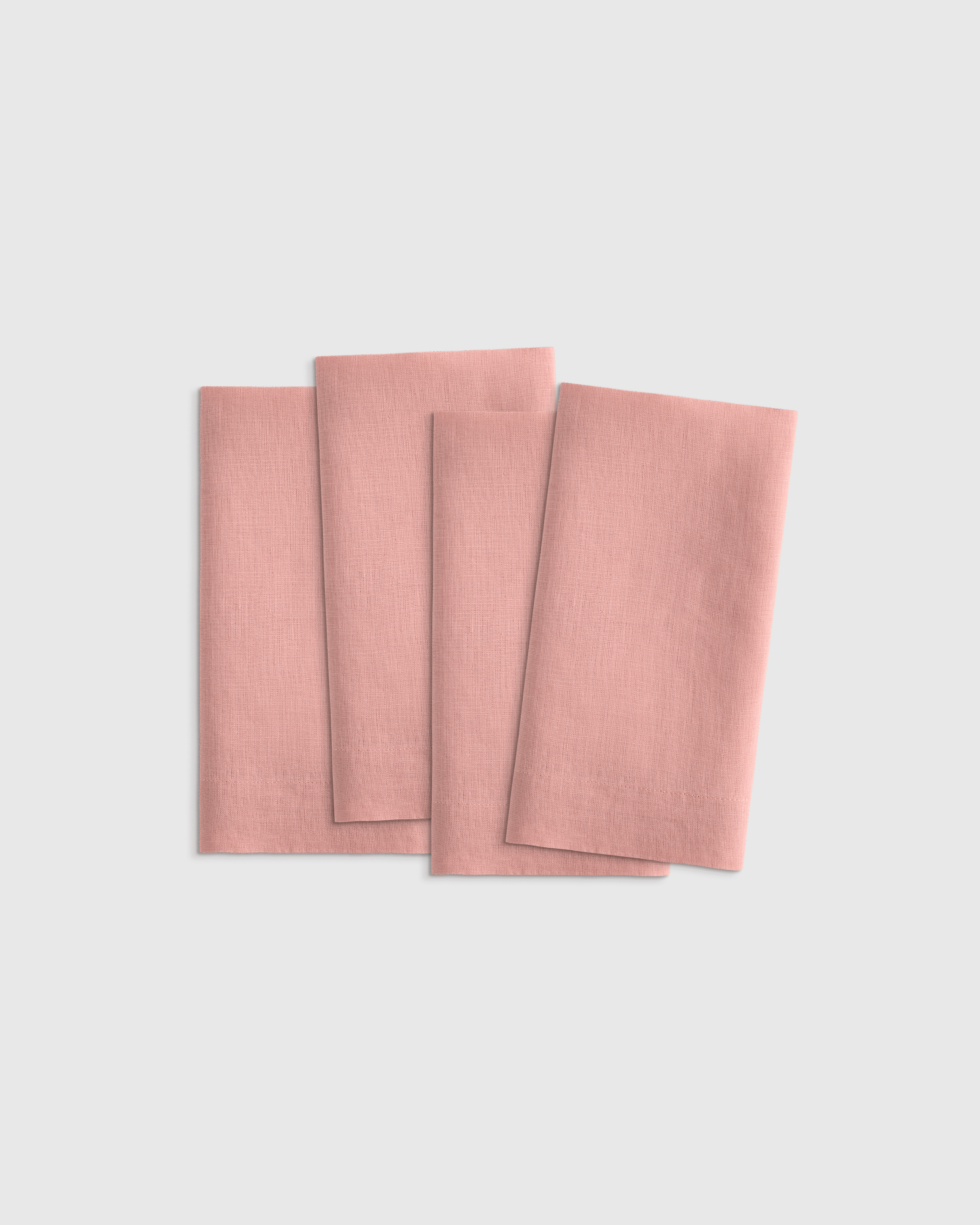 Rose European Linen Wide-Hem Napkins (Set of 4)