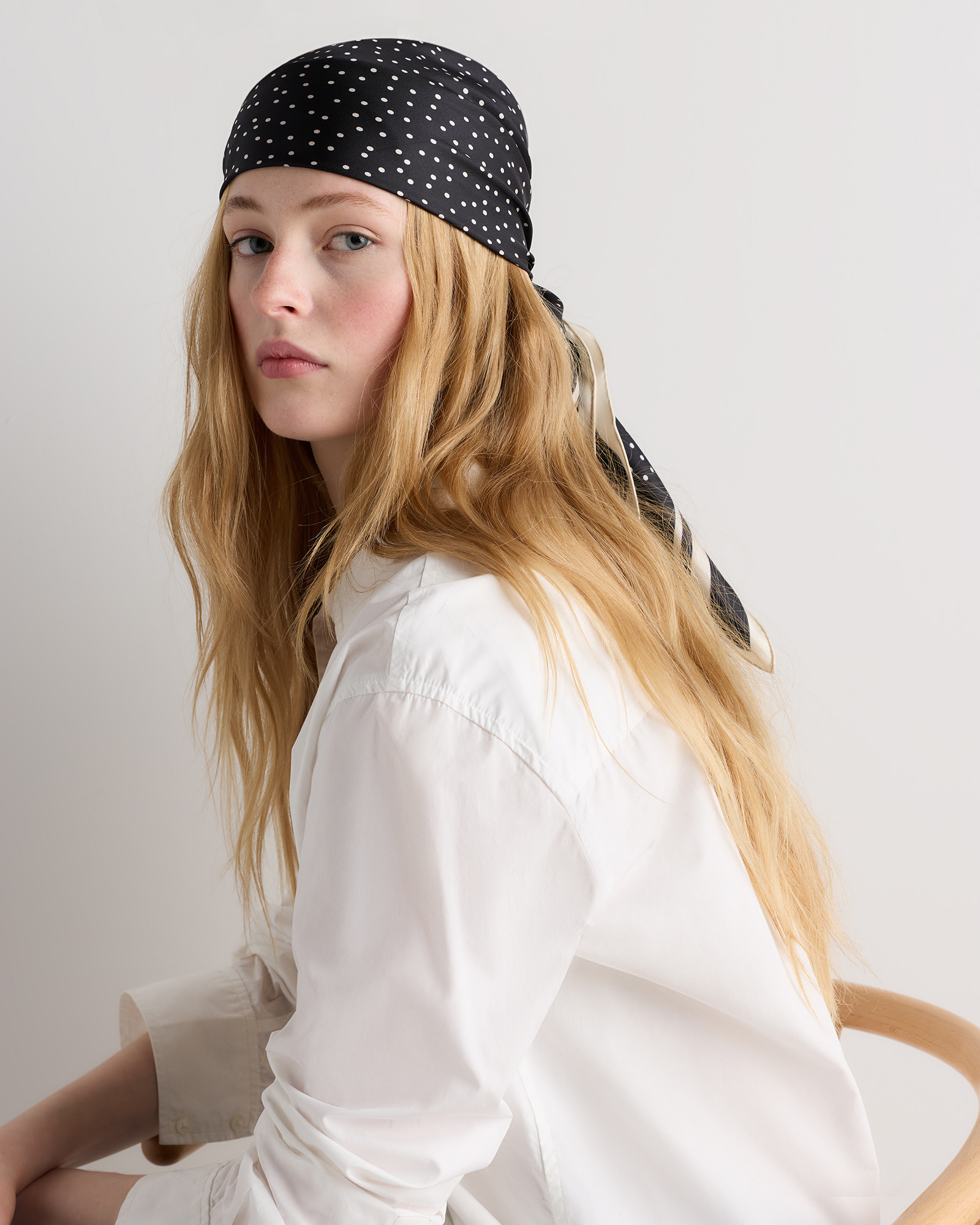 100% Silk Printed Square Scarf - thumbnail 3