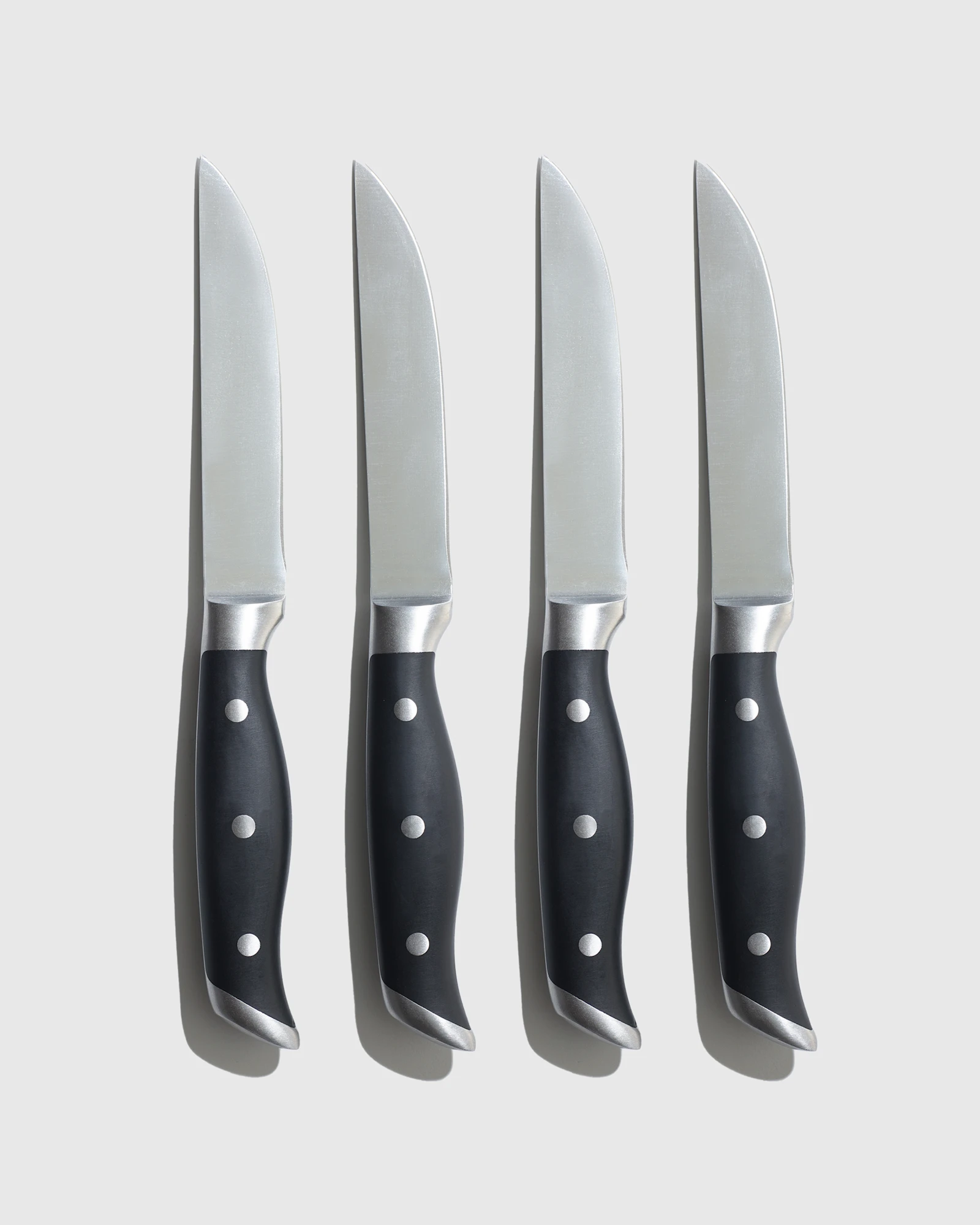 German Stainless Steel Steak Knife, Set of 4 in Black