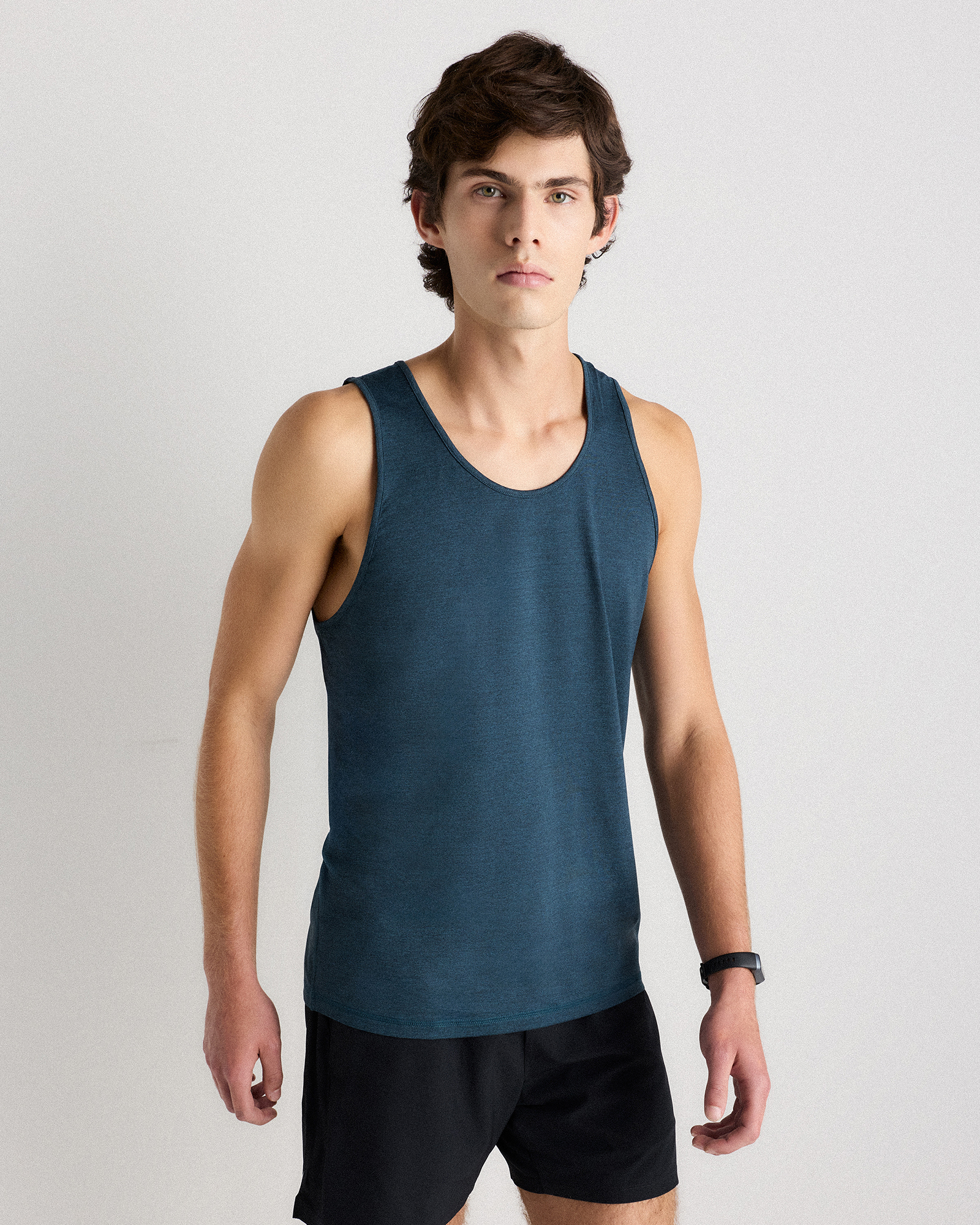 Heather Ocean Navy Flowknit Breeze Tank