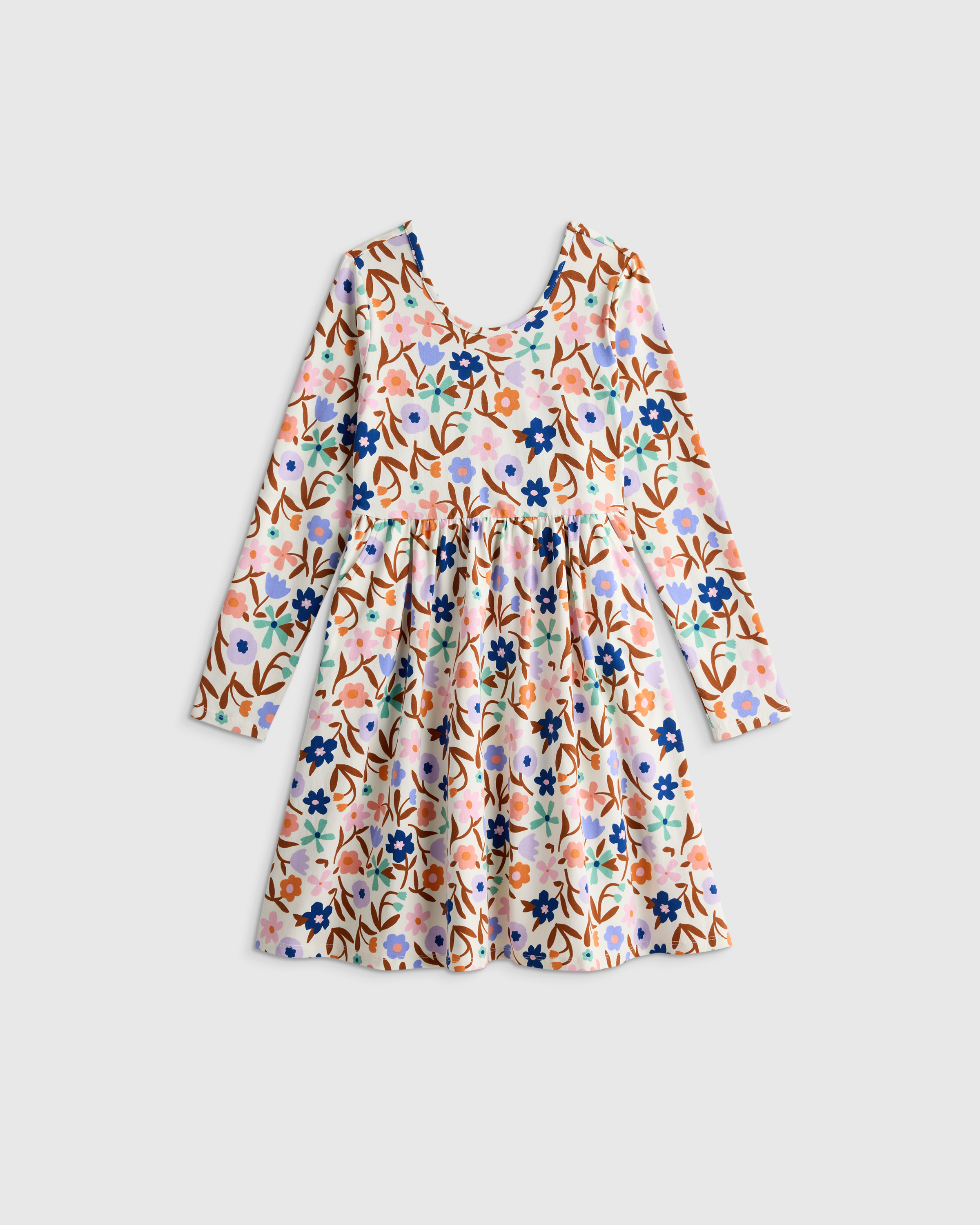 Organic Cotton Long Sleeve Skater Dress 