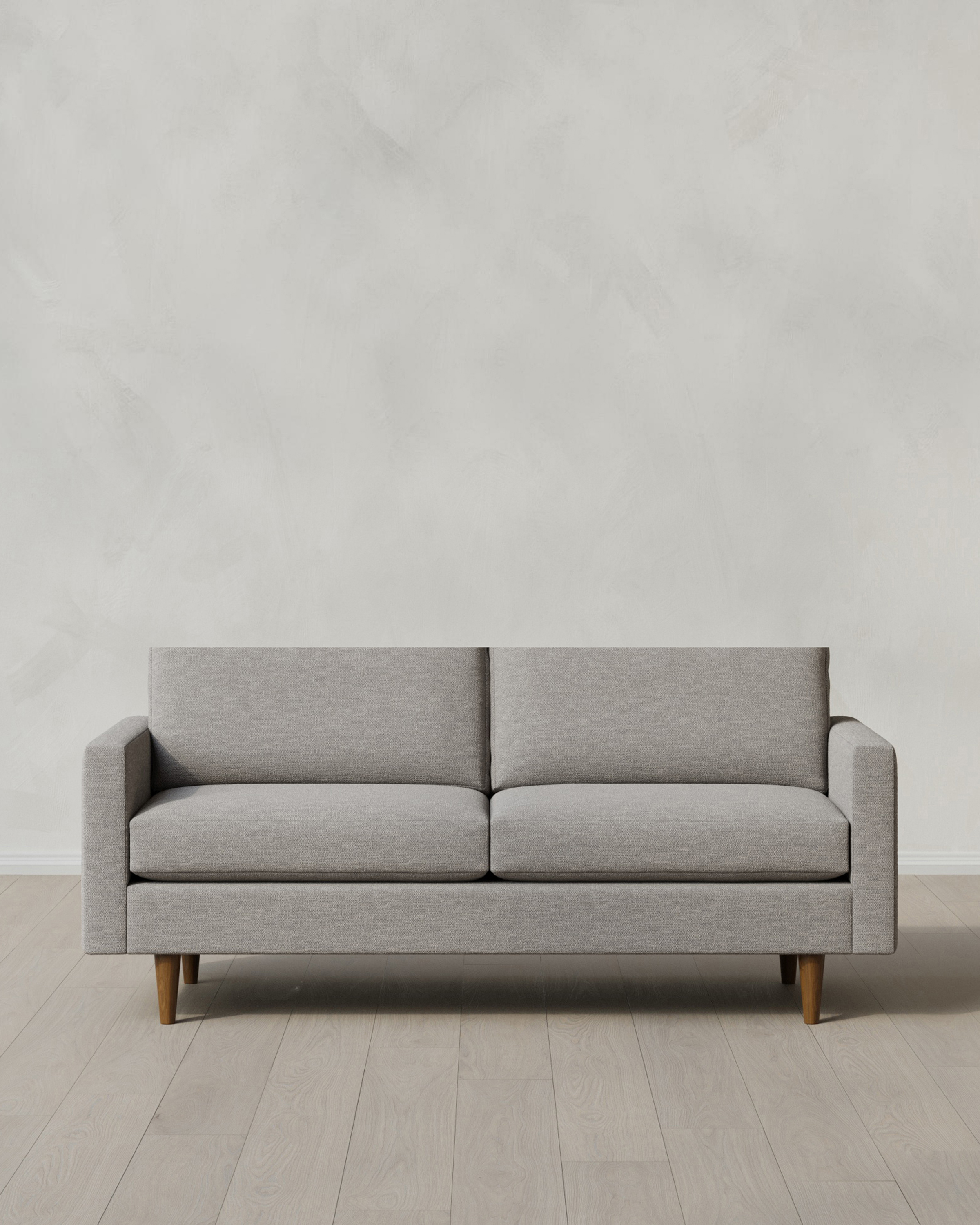Fog Atlas Midcentury Sofa in Performance Basketweave