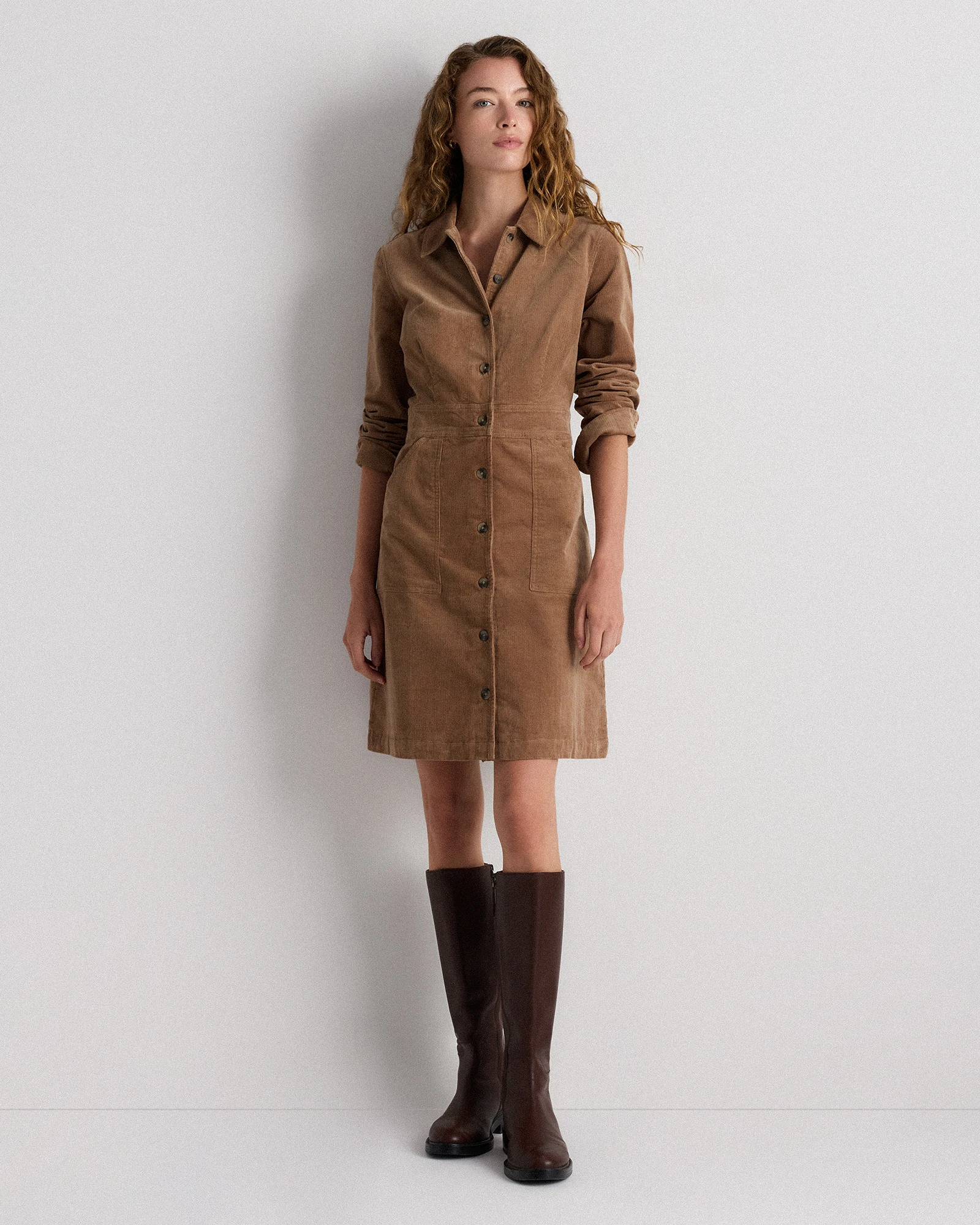 dress knee length Anecdote U-Neckline Knee Length Dress Sage main image 1