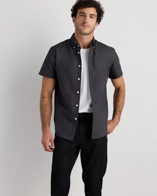 100% Organic Cotton Short Sleeve Oxford Shirt