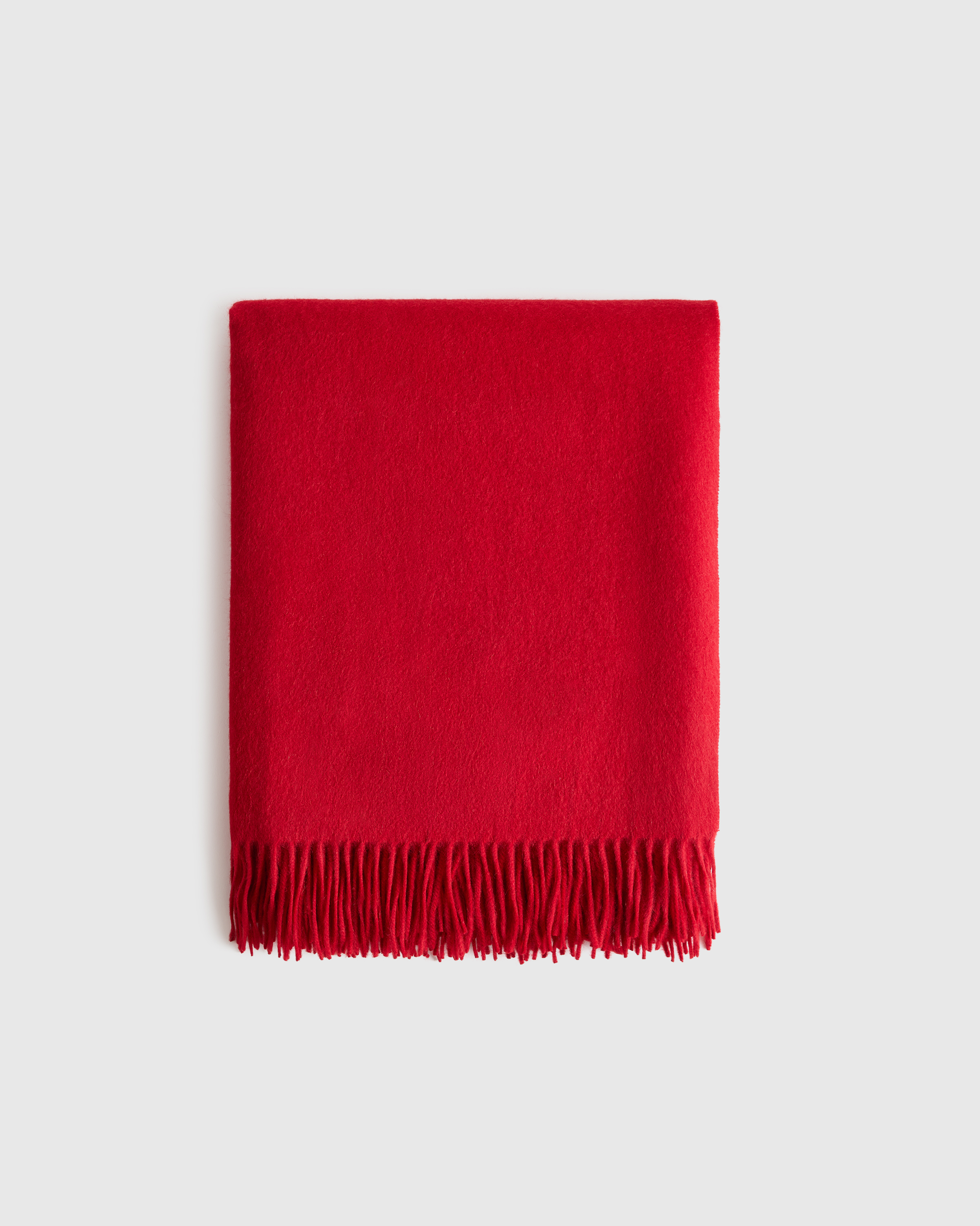 Varsity Red Mongolian Cashmere Throw