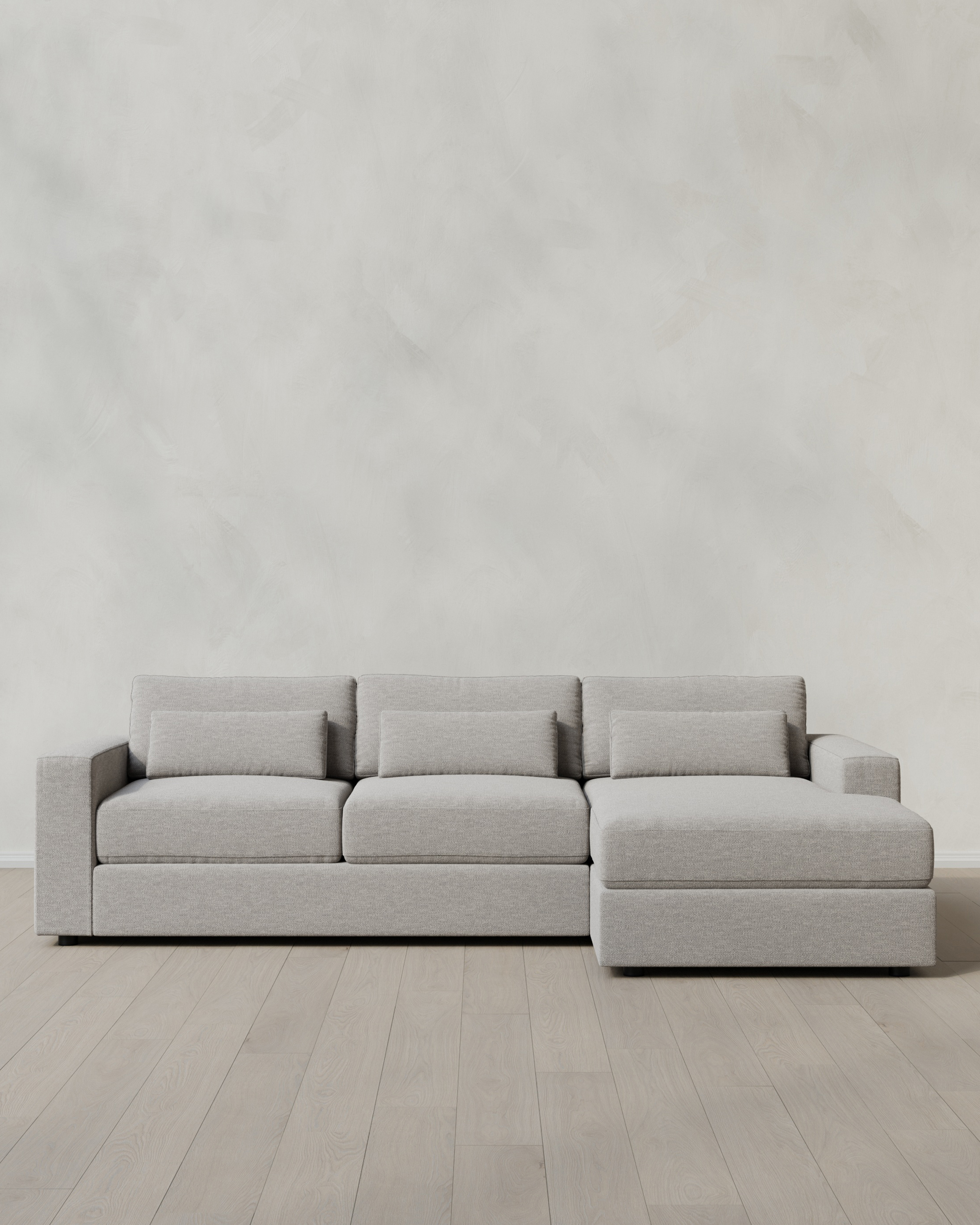 Fog Ashford Deep Seat Chaise Sectional in Performance Basketweave