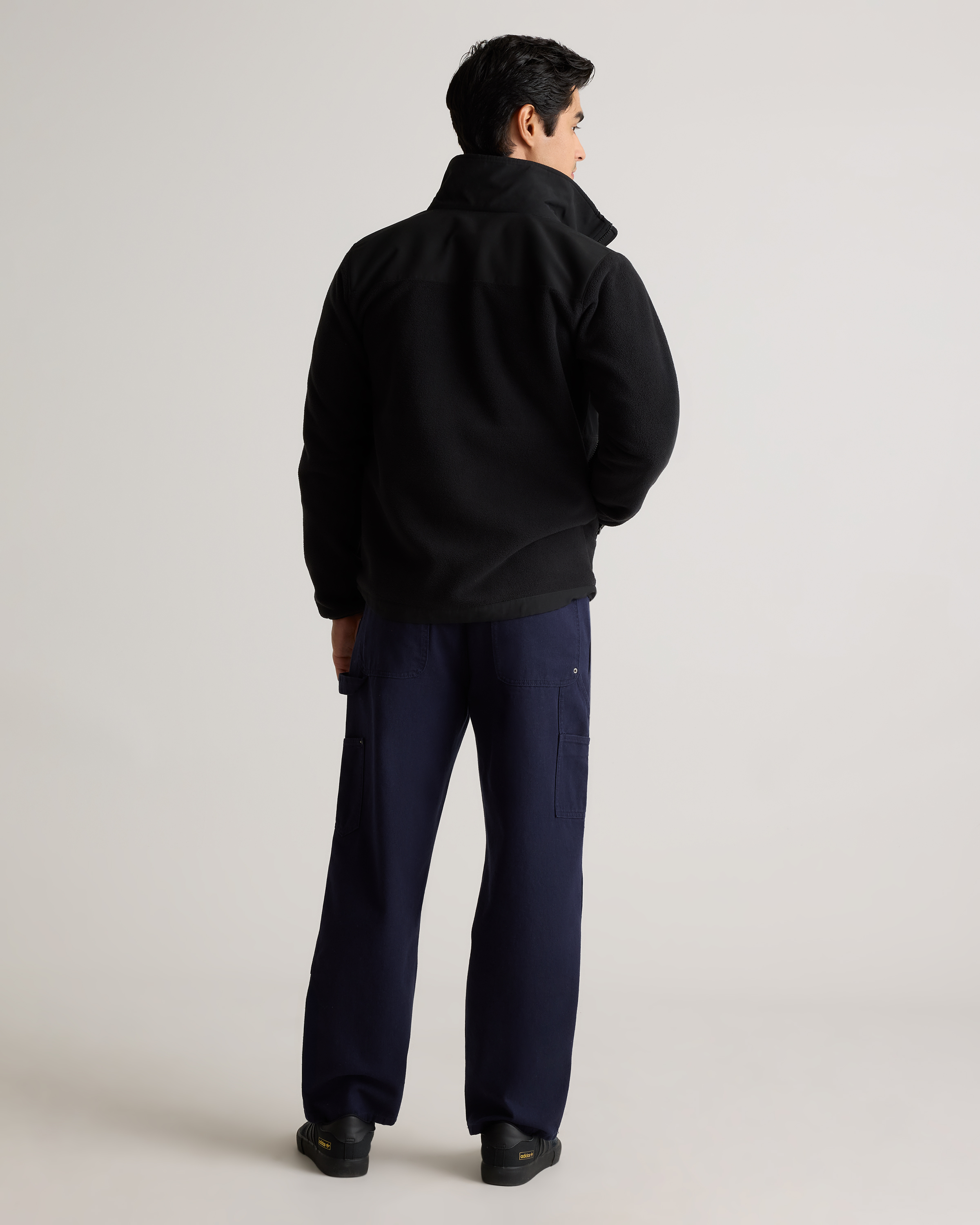 Polar Fleece Full-Zip Jacket in Bold Black