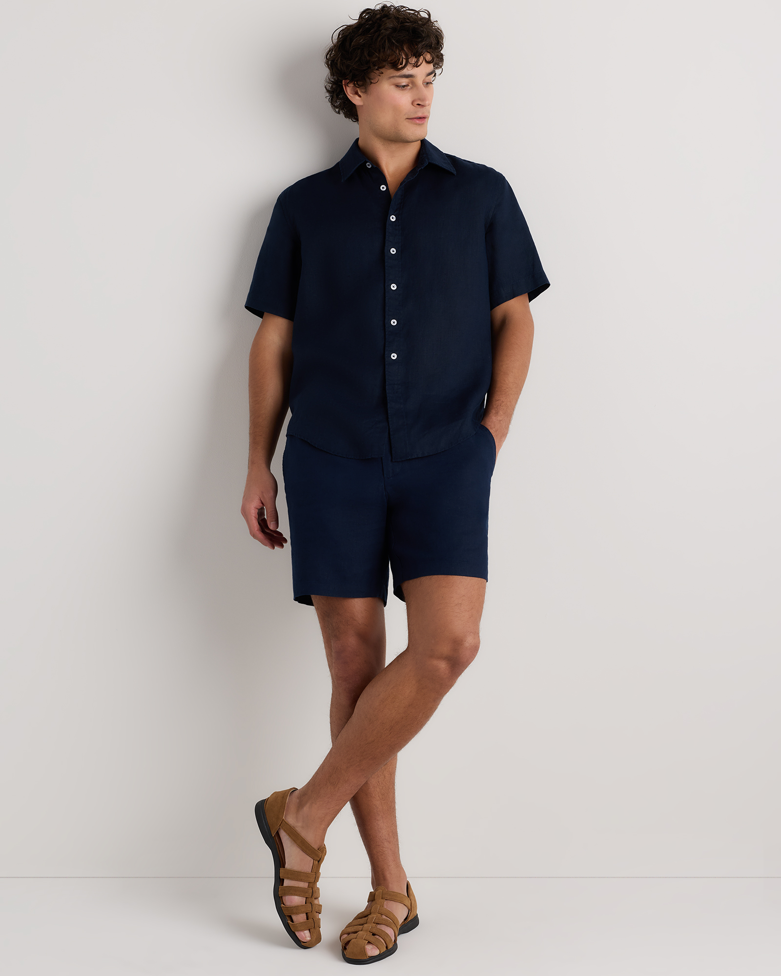 Men's 100% European Linen Shorts - 7