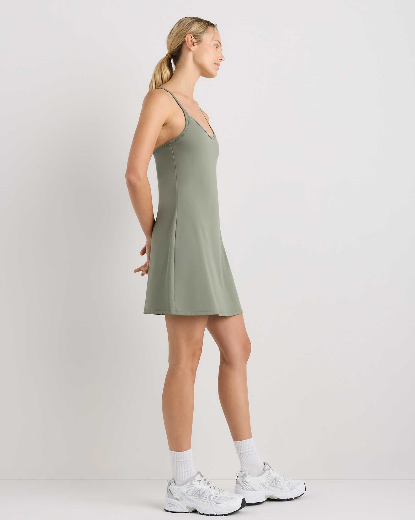 Women's Ultra-Form Active Dress in Black, Size XL, Nylon/Spandex by Quince Women's Ultra-Form Active Dress in Black, Size XL, Nylon/Spandex by Quince
