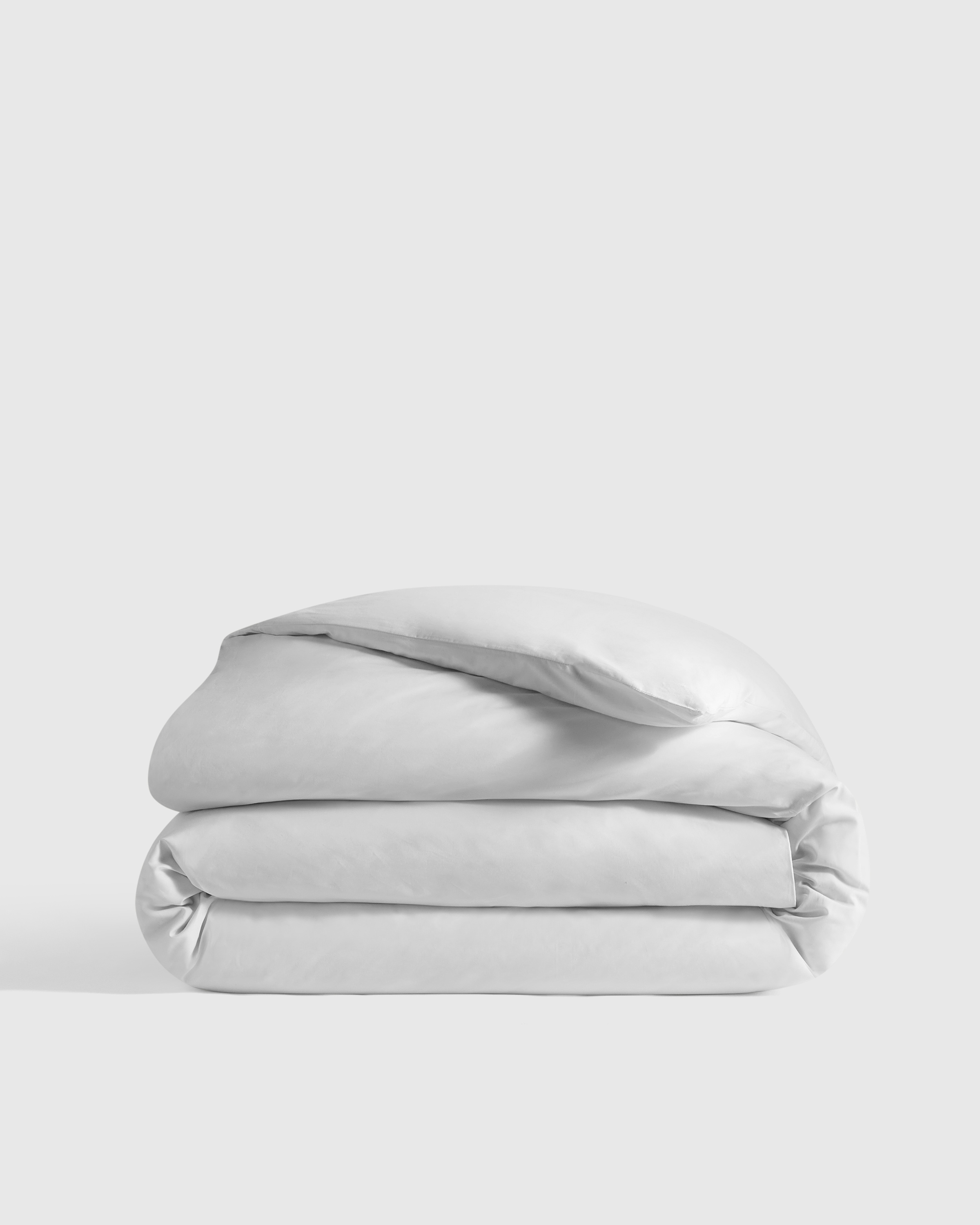 Light Grey Classic Organic Percale Duvet Cover