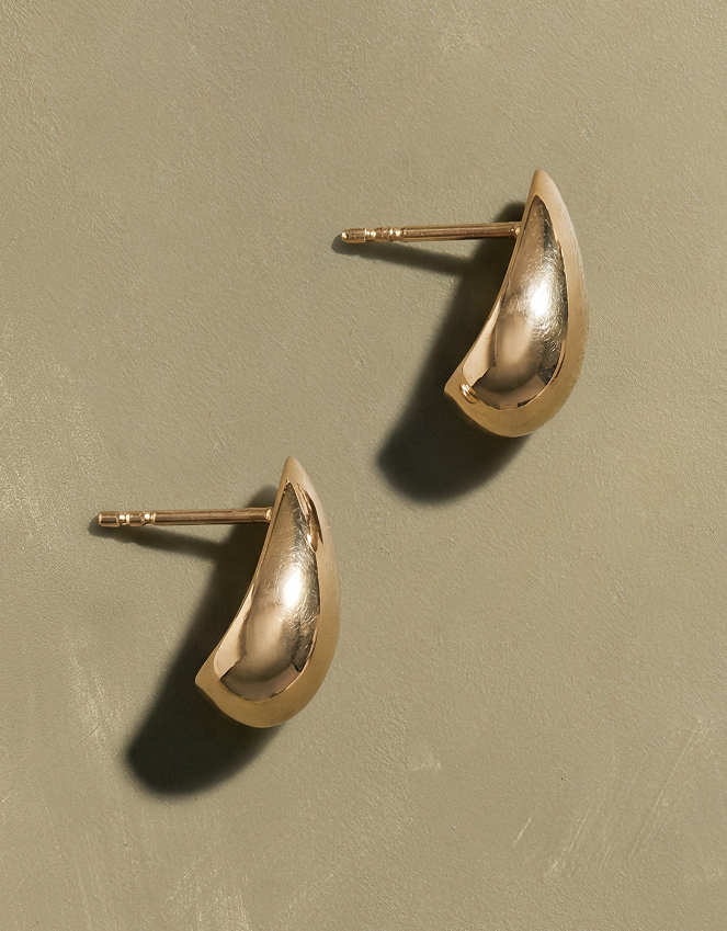 Yellow Gold Boucles d'oreilles en or 14 carats petites larmes