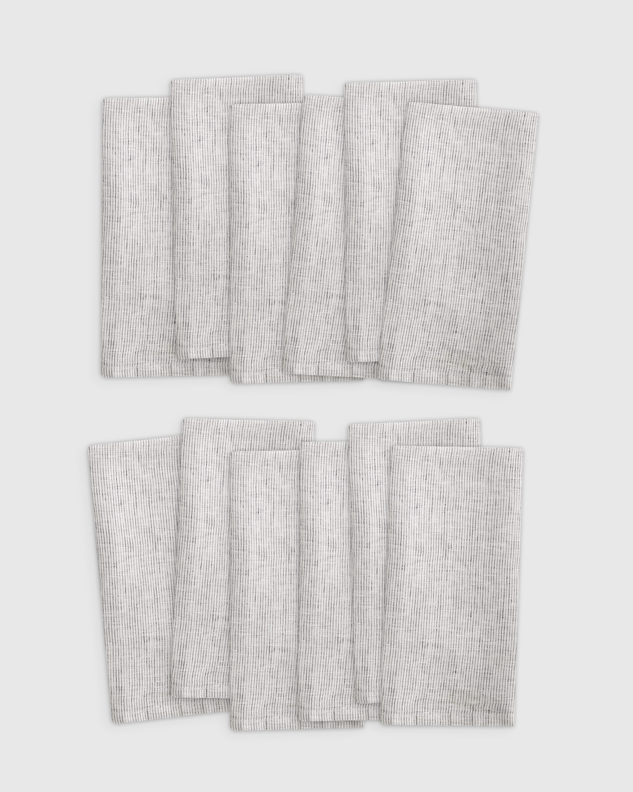 Striped Linen Napkins Blue White Multistripe