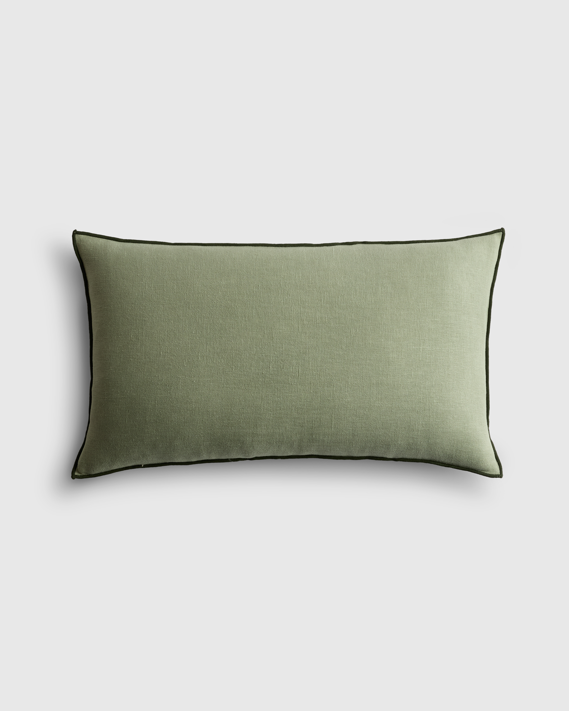 Sage/Pine Contrast European Linen Pillow Cover