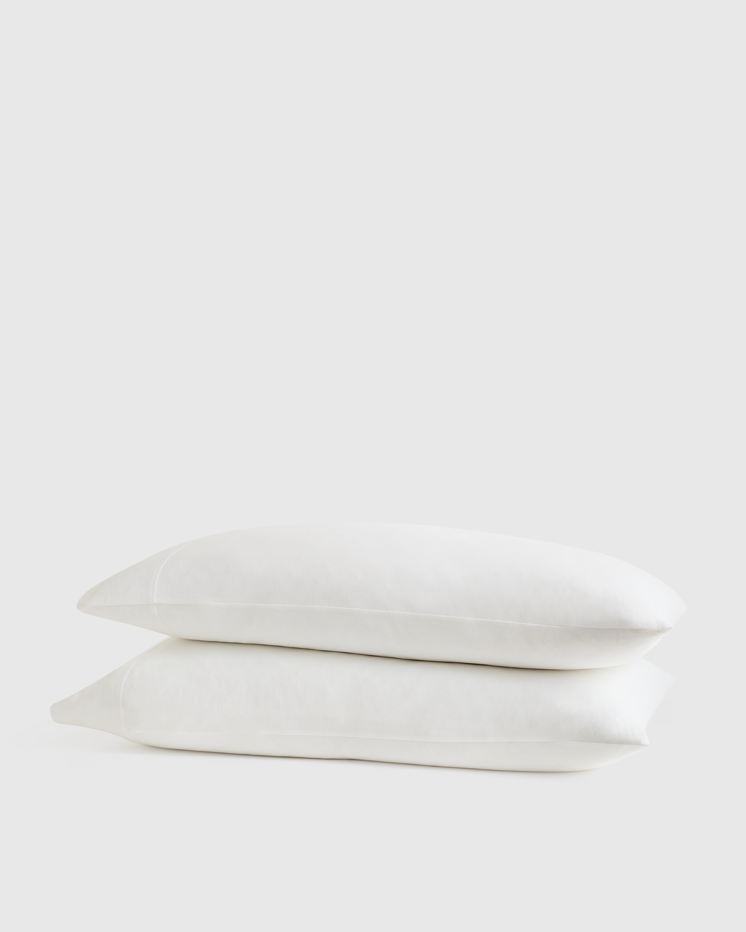 White Organic Jersey Pillowcase Set