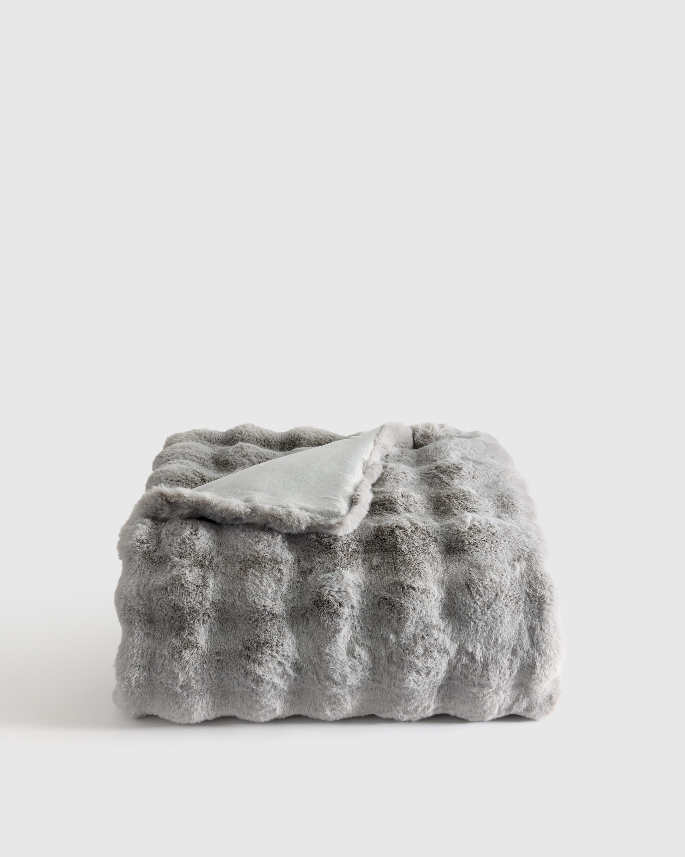 Glacier Ruched Faux Fur Throw