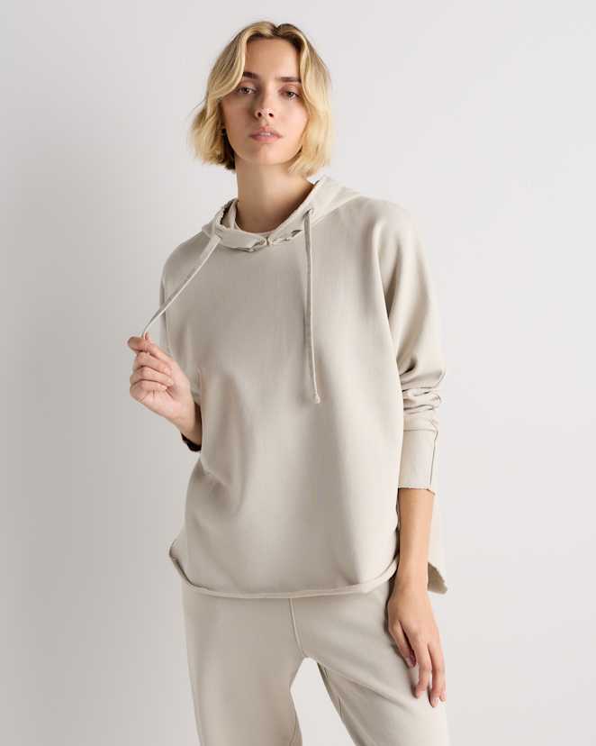 Pebble Beige Organic French Terry Hoodie