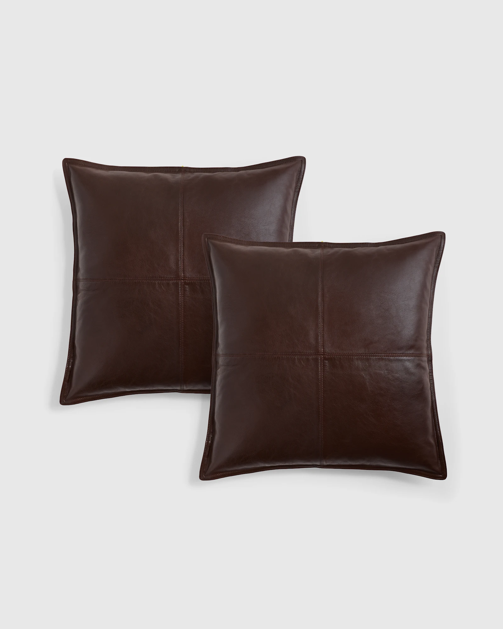 Pieced Leather Pillow Cover (Set of 2)
