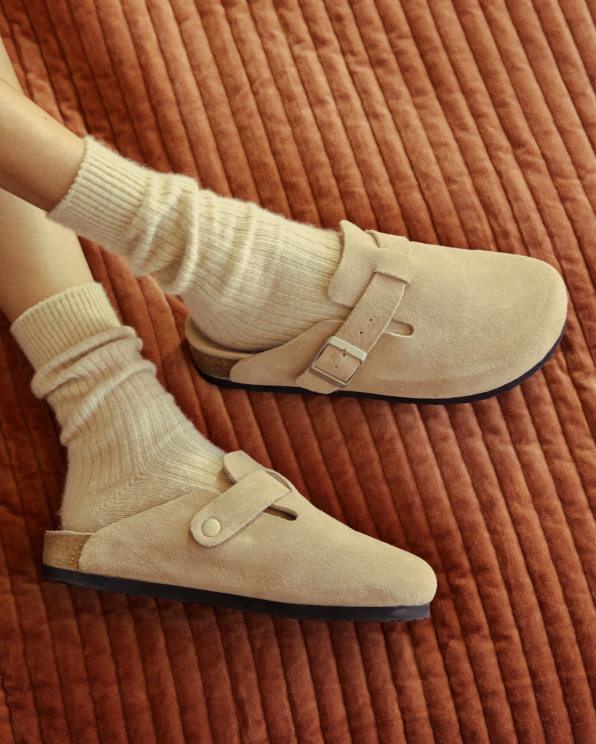 Dune Water Repellent Suede Clog Mule