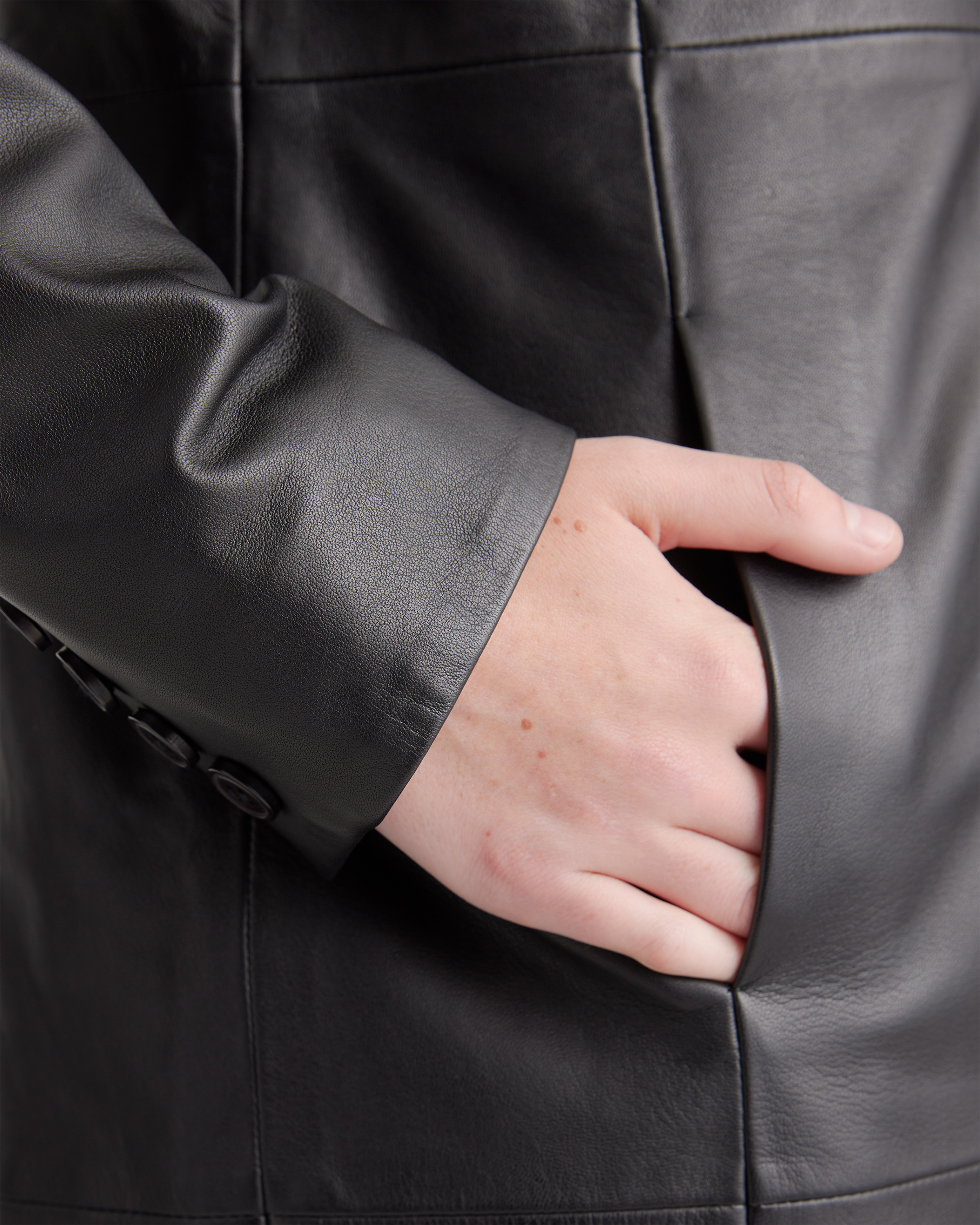 100% Leather Trench Coat