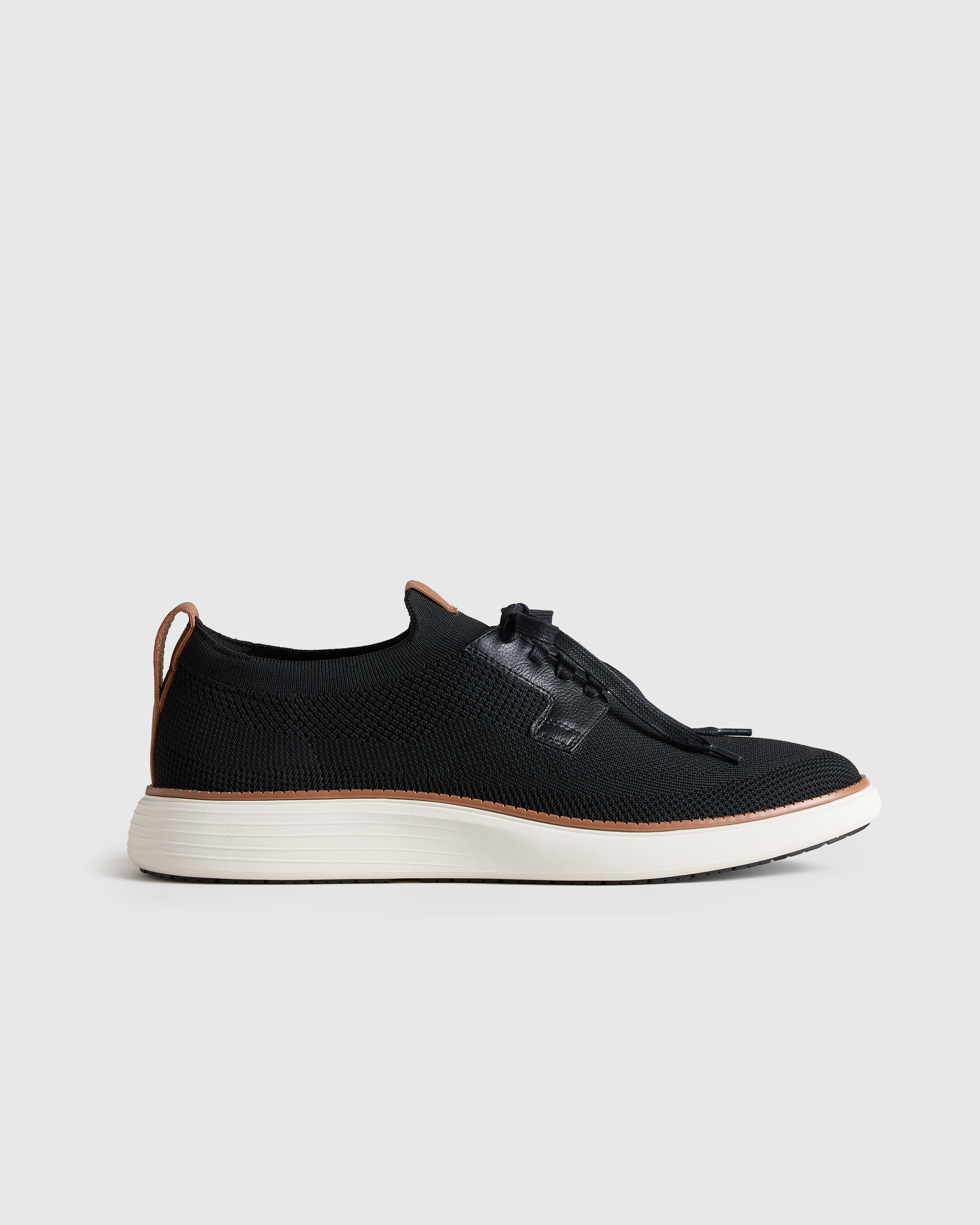 Black Engineered Knit Derby Sneaker