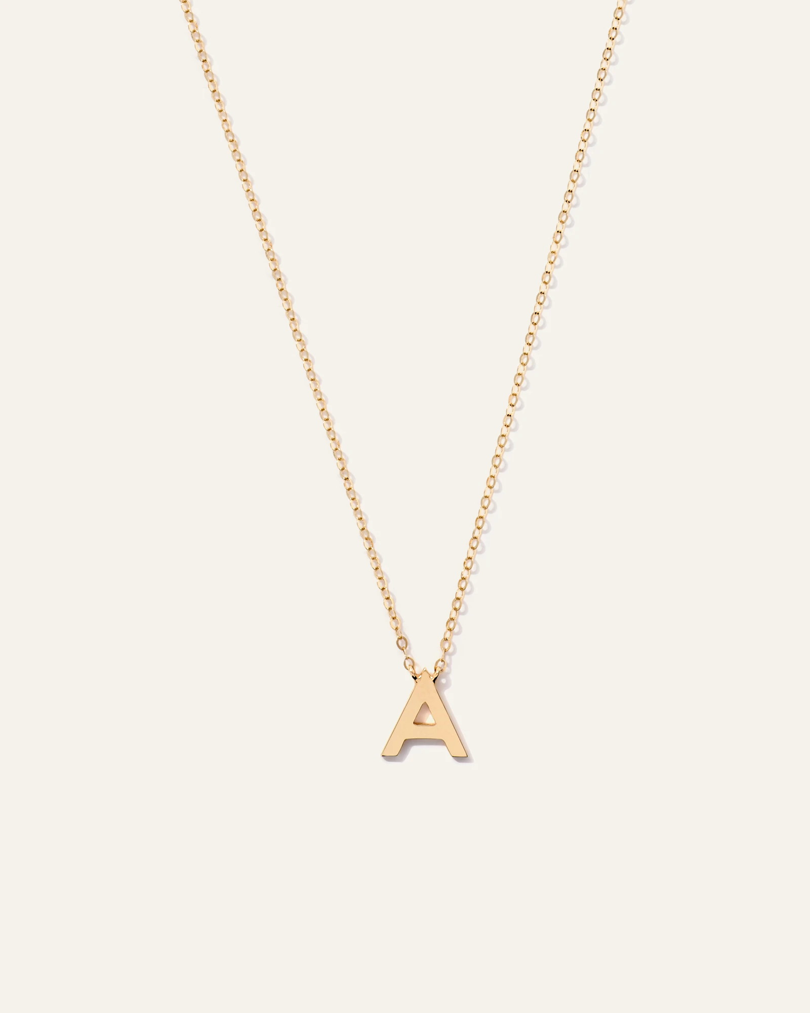 14k Gold Letter Necklace in Yellow Gold