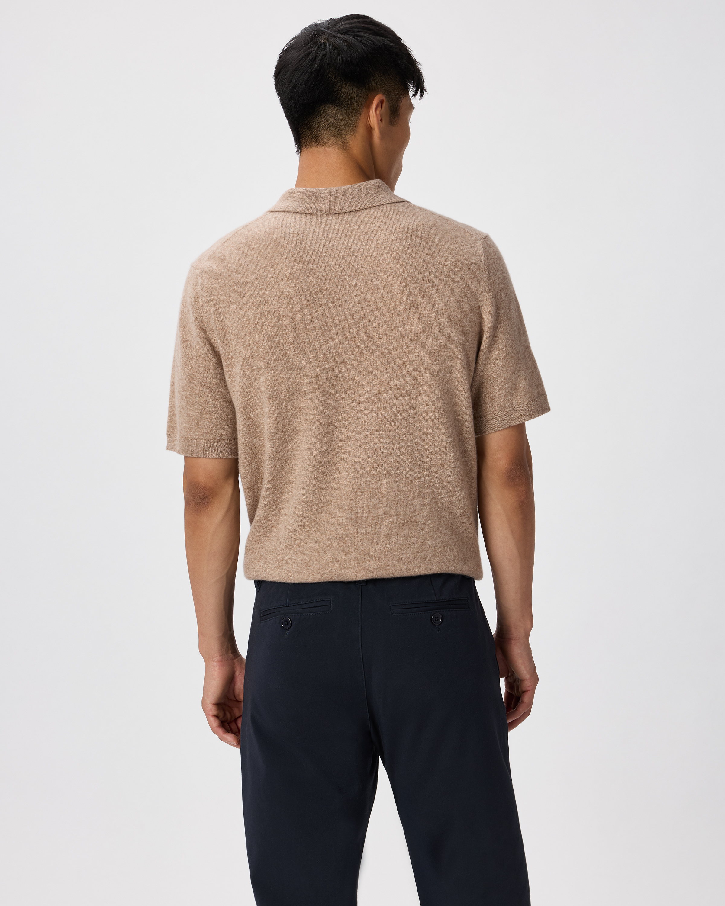 トップス 25AW cash&barba Mongolian Cashmere POLO Mongolian Cashmere Polo Sweater