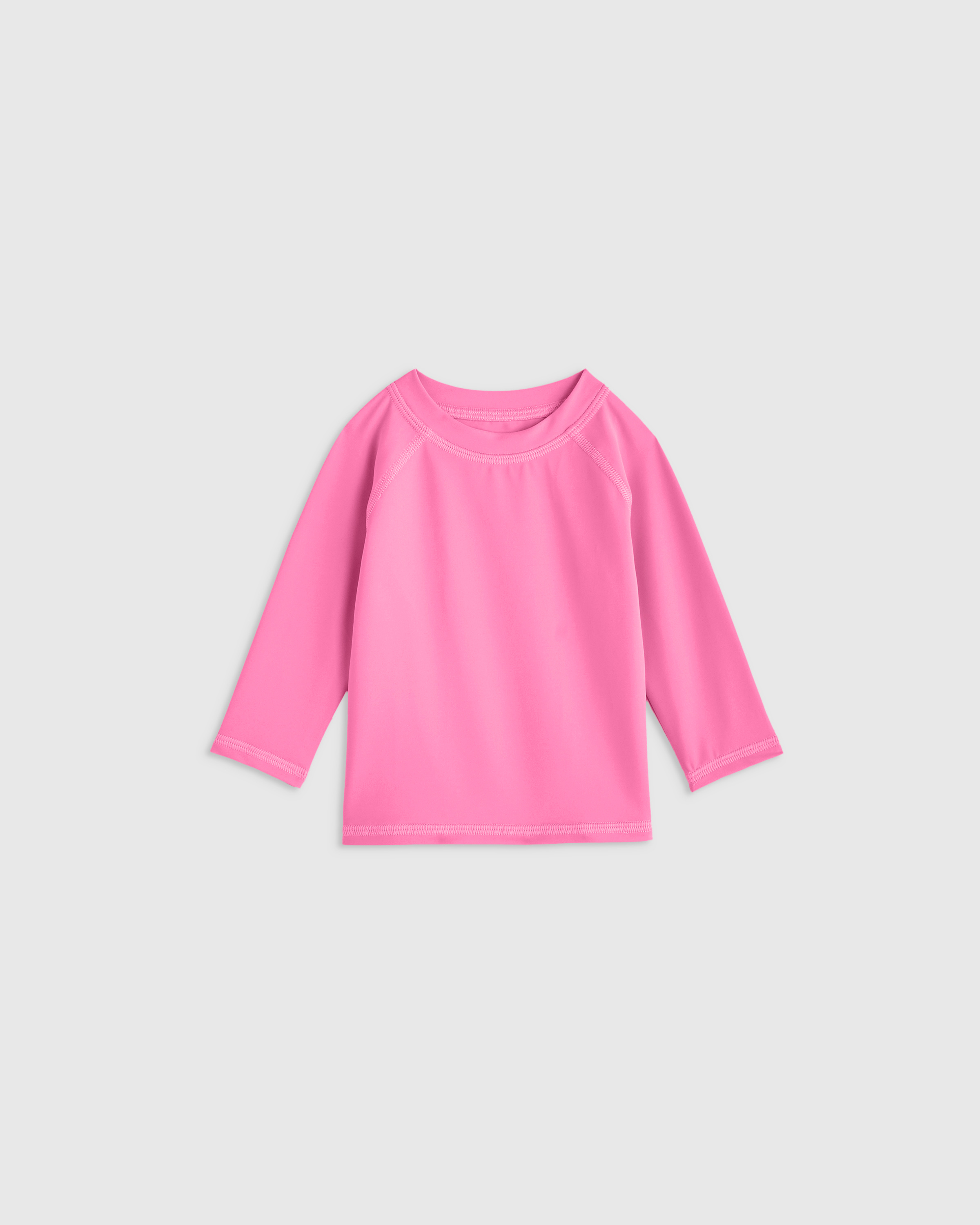Watermelon Pink Long Sleeve Raglan Rash Guard