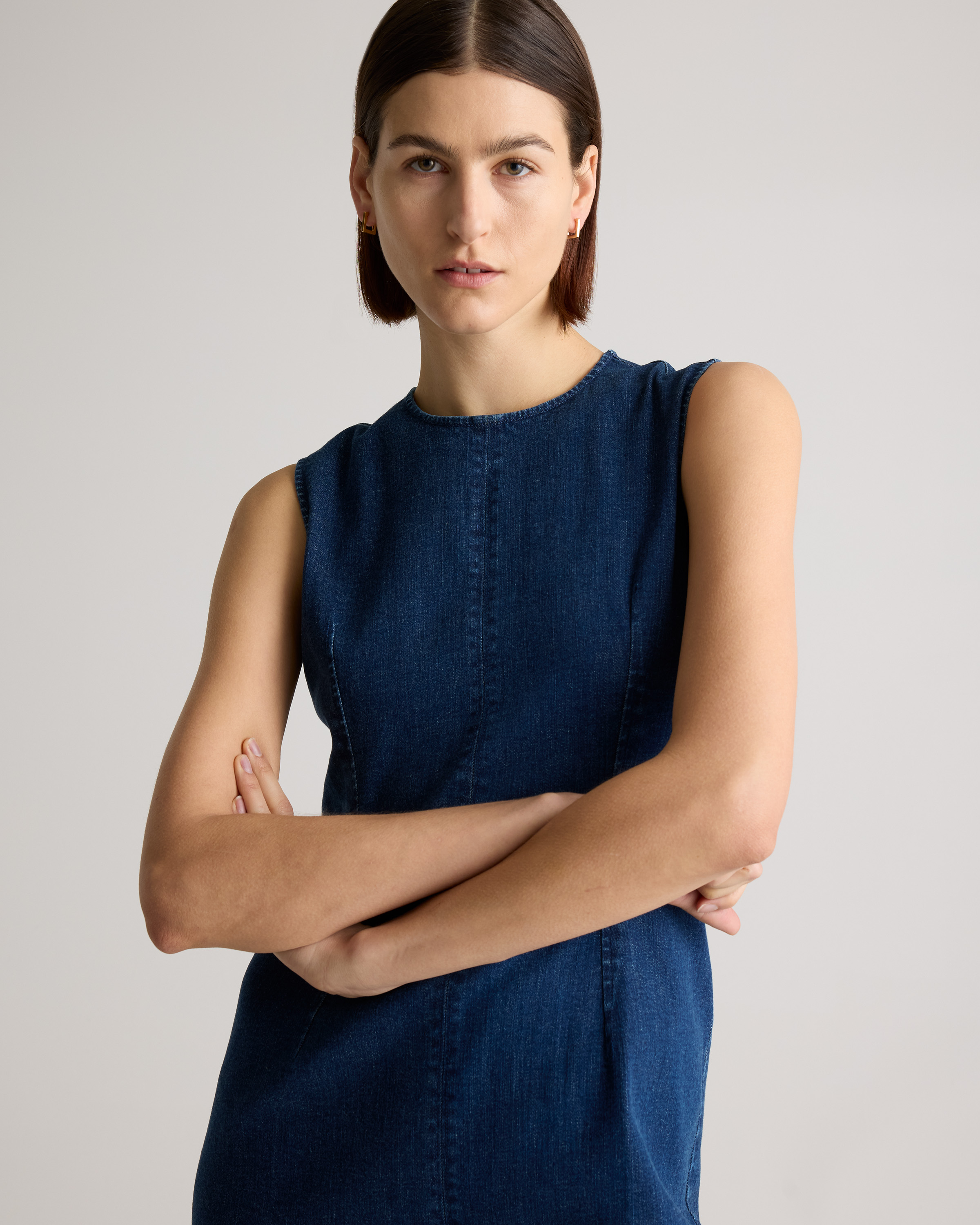 quince denim dress Denim Dress – MIMCHIK main image 1