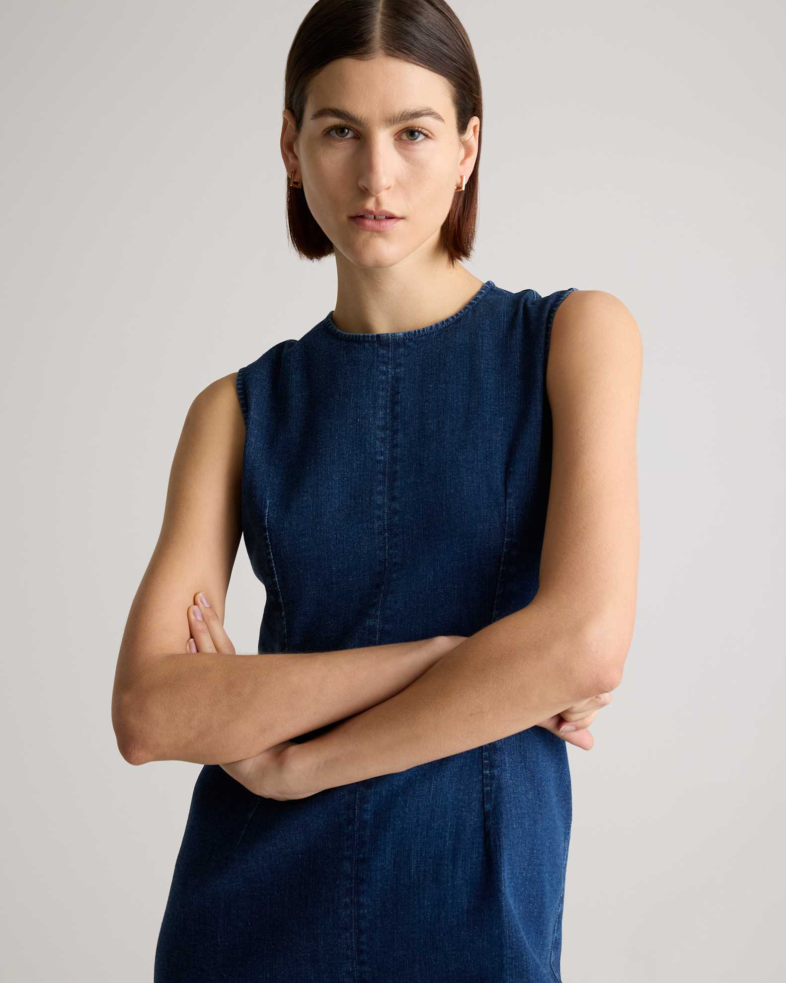 Stretch Denim Maxi Dress in Indigo | Quince Canada Stretch Denim Maxi Dress in Indigo | Quince Canada