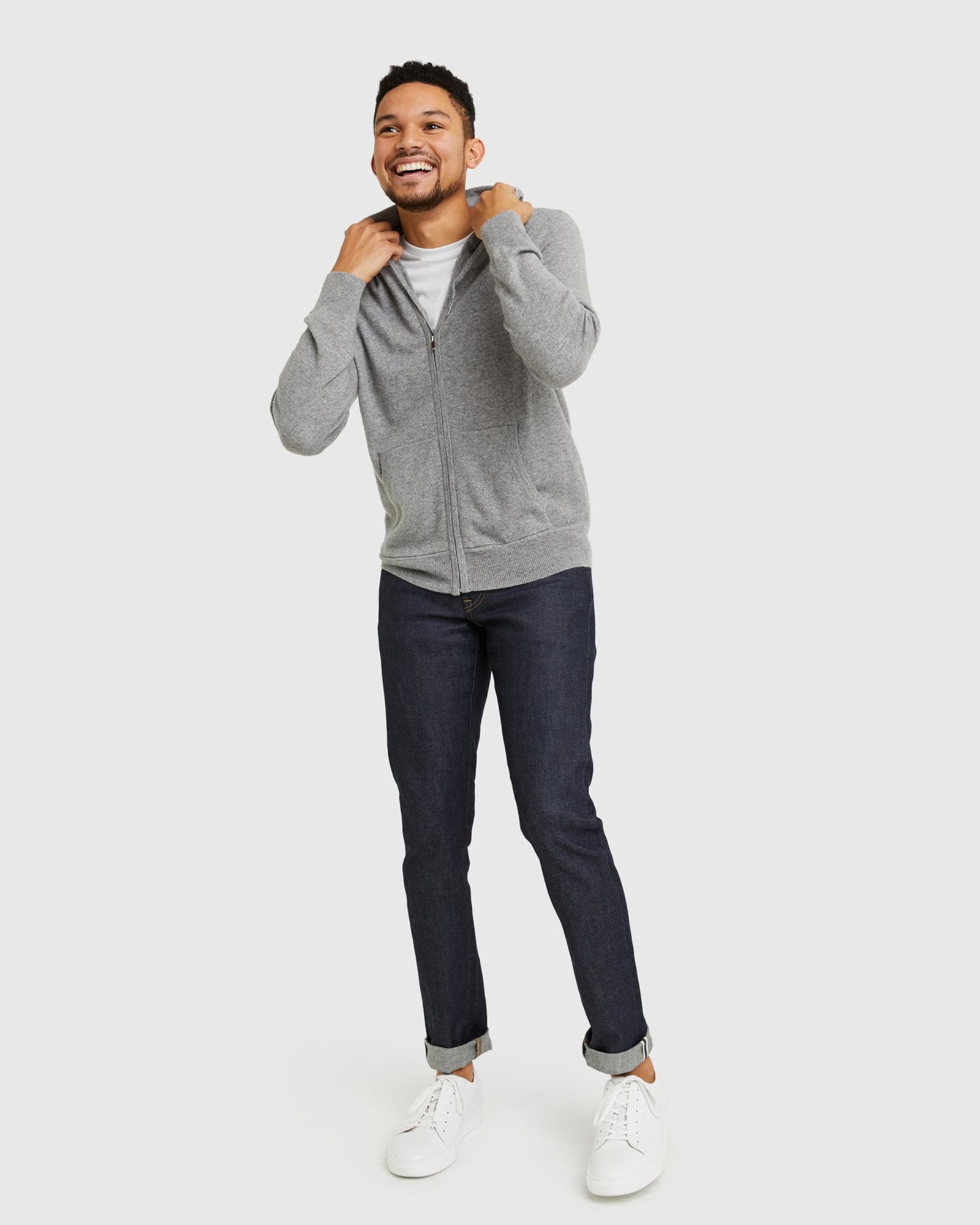 Mongolian Cashmere Full-Zip Hoodie - 13659584233583