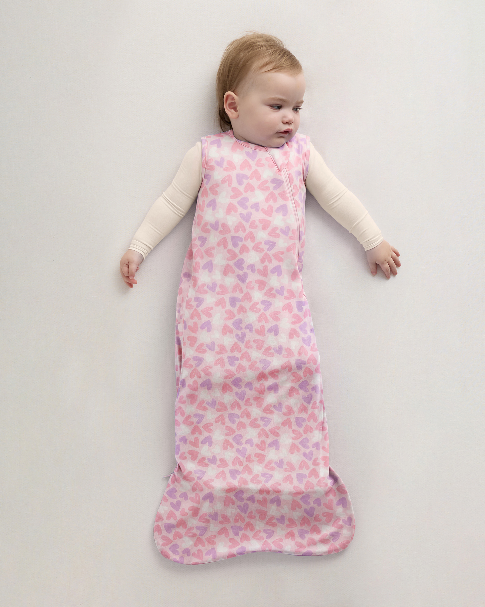 Lavender Hearts Bamboo Sleep Bag 1.0 TOG